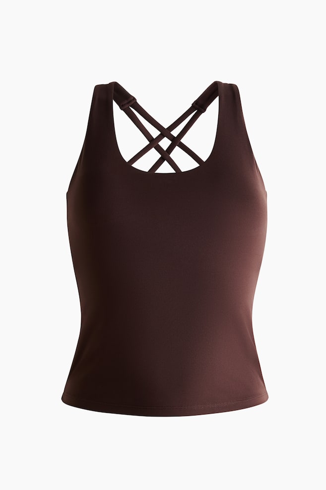 Sports vest top with SoftMove™ - Warm brown/Black/Chocolate plum/White/Lilac - 1