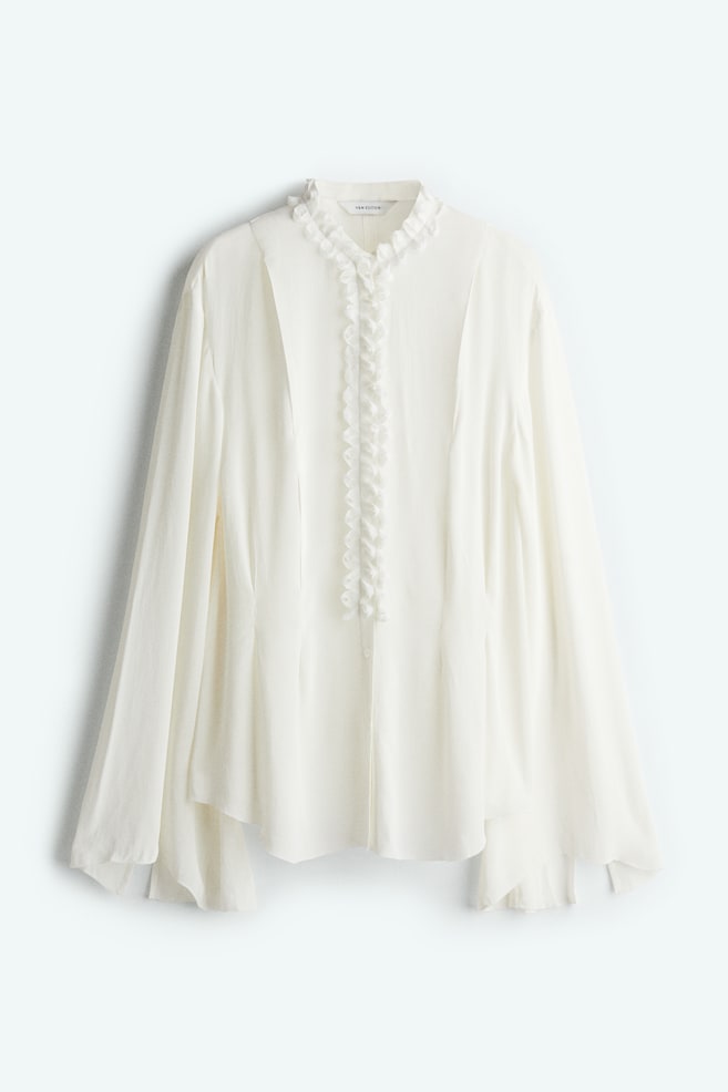Crêpe blouse - White - 1