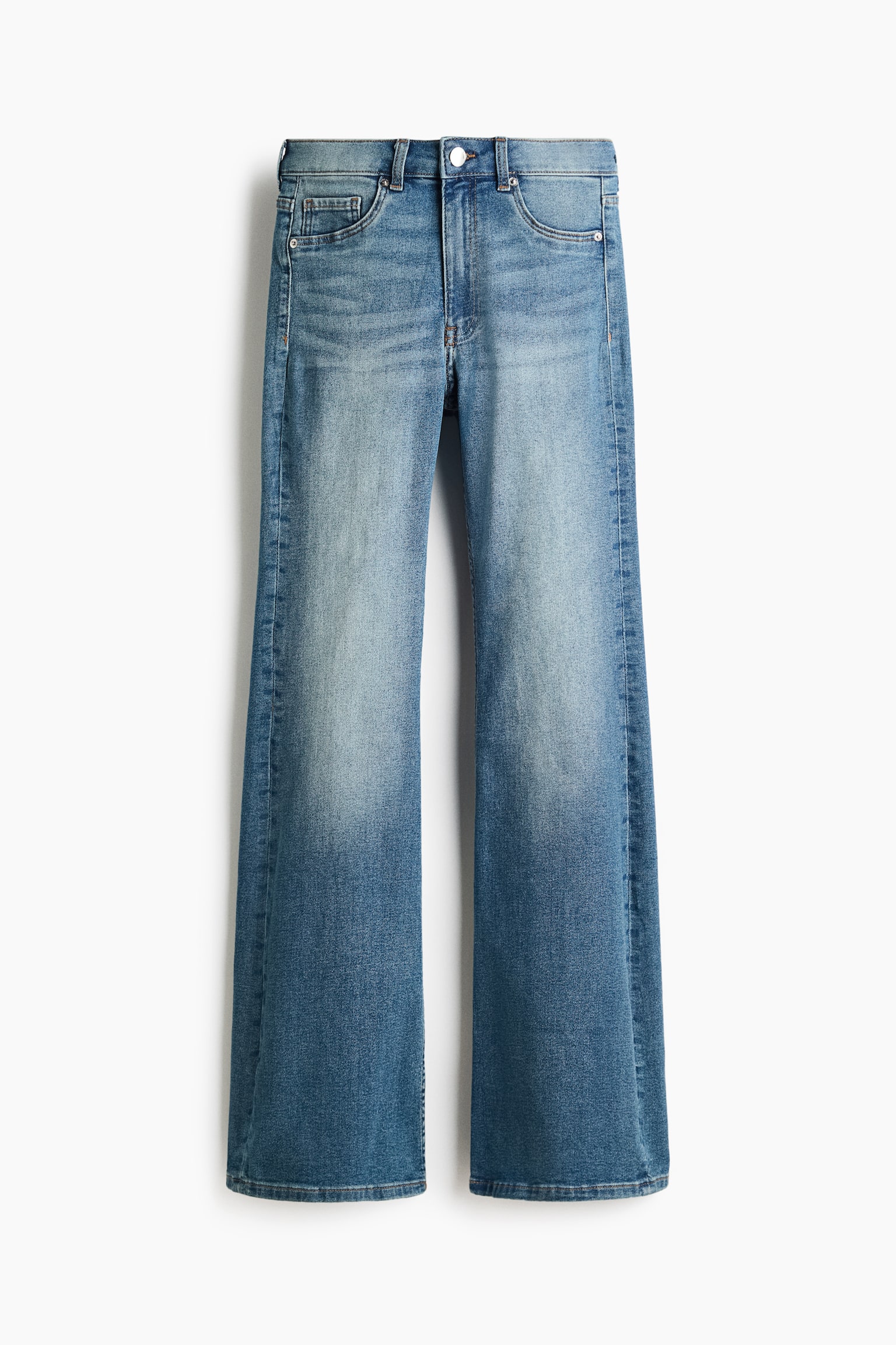 Flared High Waist Jeans - Denim blue/Dark denim blue/Dark denim grey/Light denim blue - 1