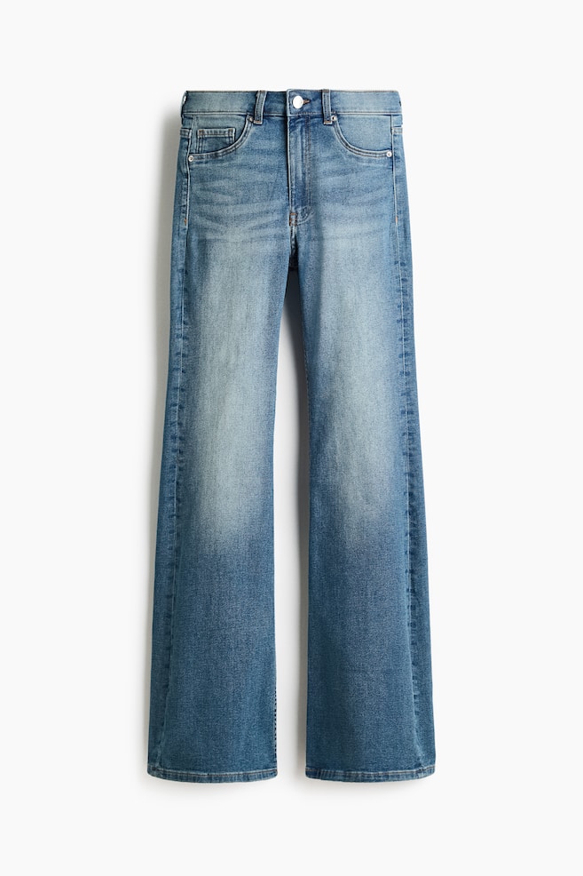 Flared High Waist Jeans - Denim blue/Dark denim blue/Dark denim gray/Light denim blue - 1