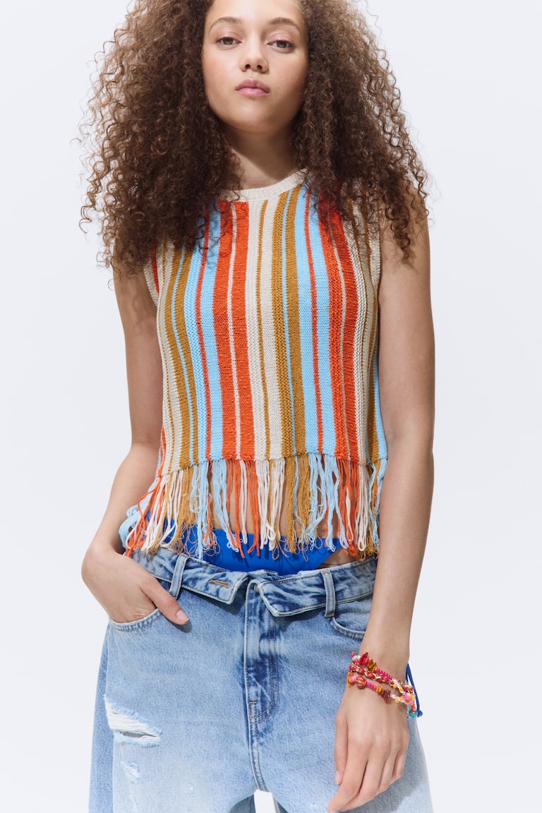 Pletena bluza s resama