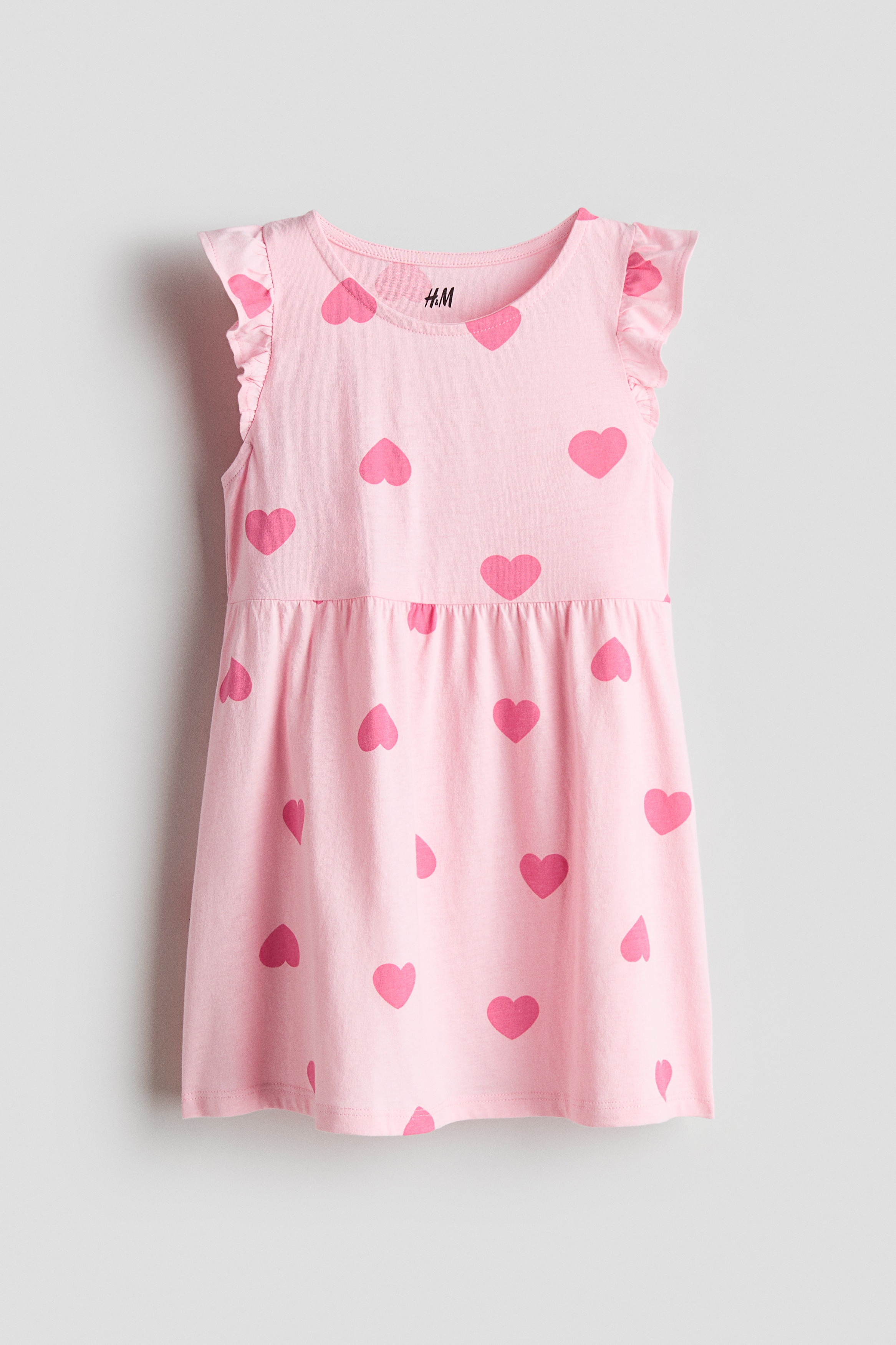 H & M - Bedrucktes Baumwollkleid - Rosa - Kinder