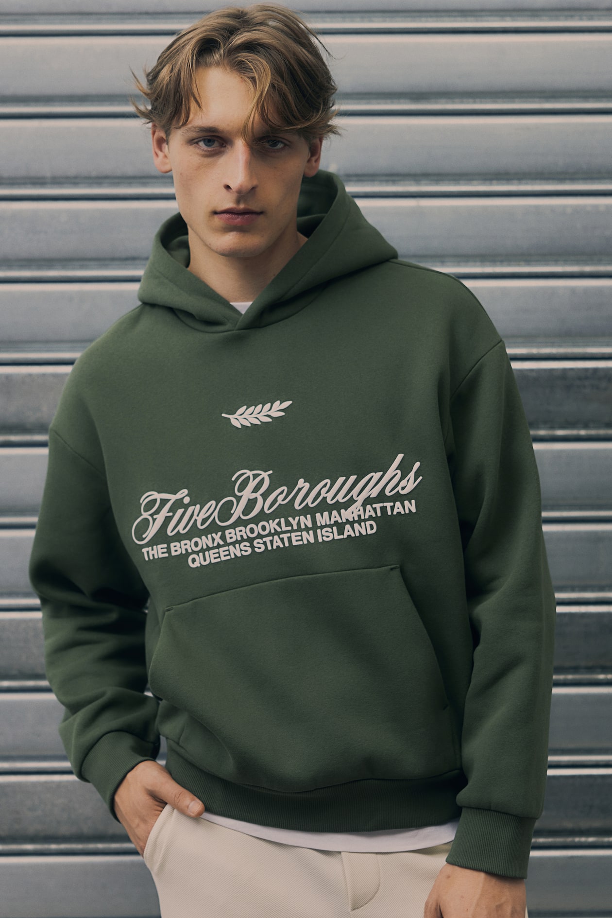 H&m Sudadera Verde Fuerte Capucha Sudadera Verde Mango