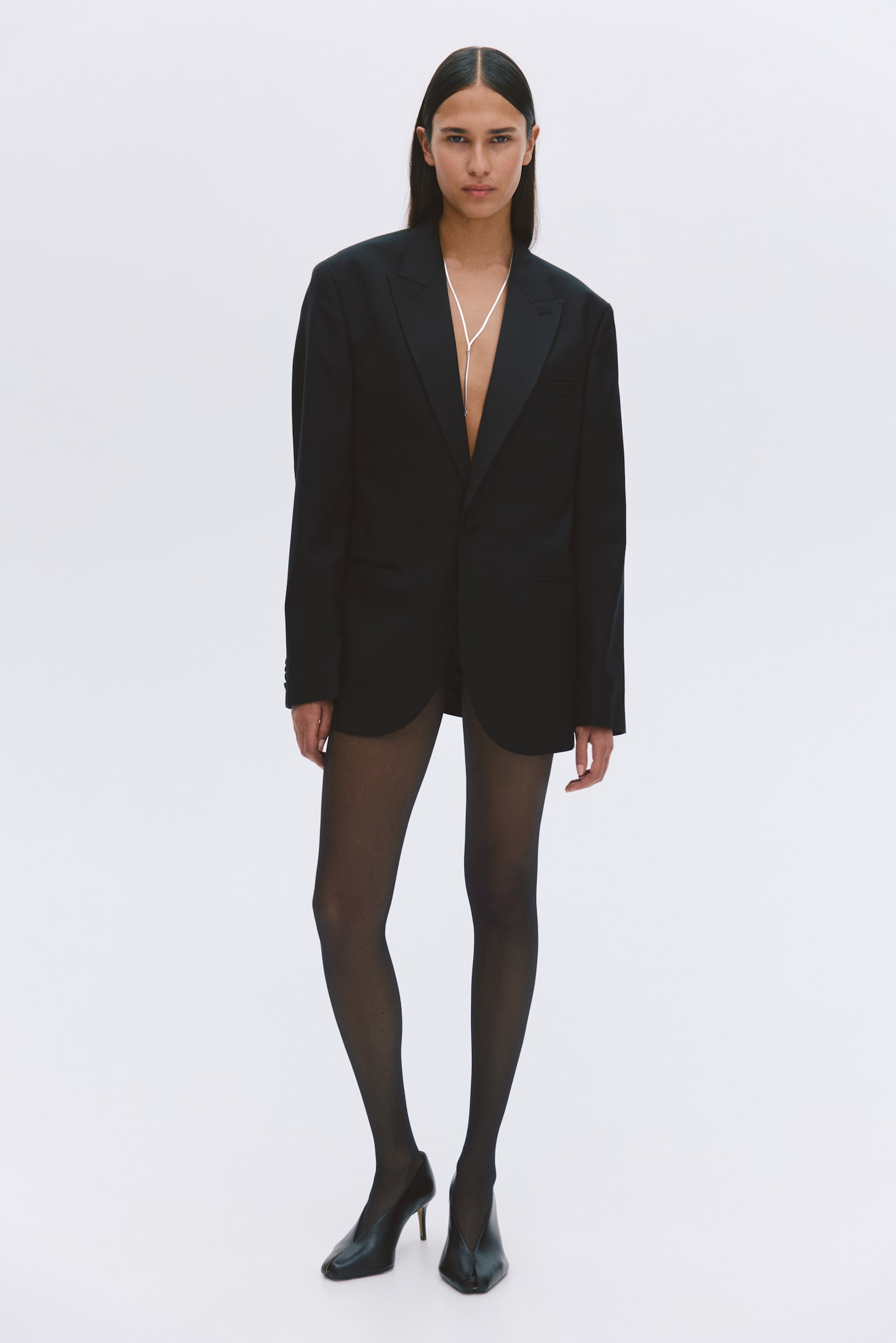 Женские колготки H&M Seam-Detail Tights 30 Denier with Lycra®, цвет: Чёрный — фото 3