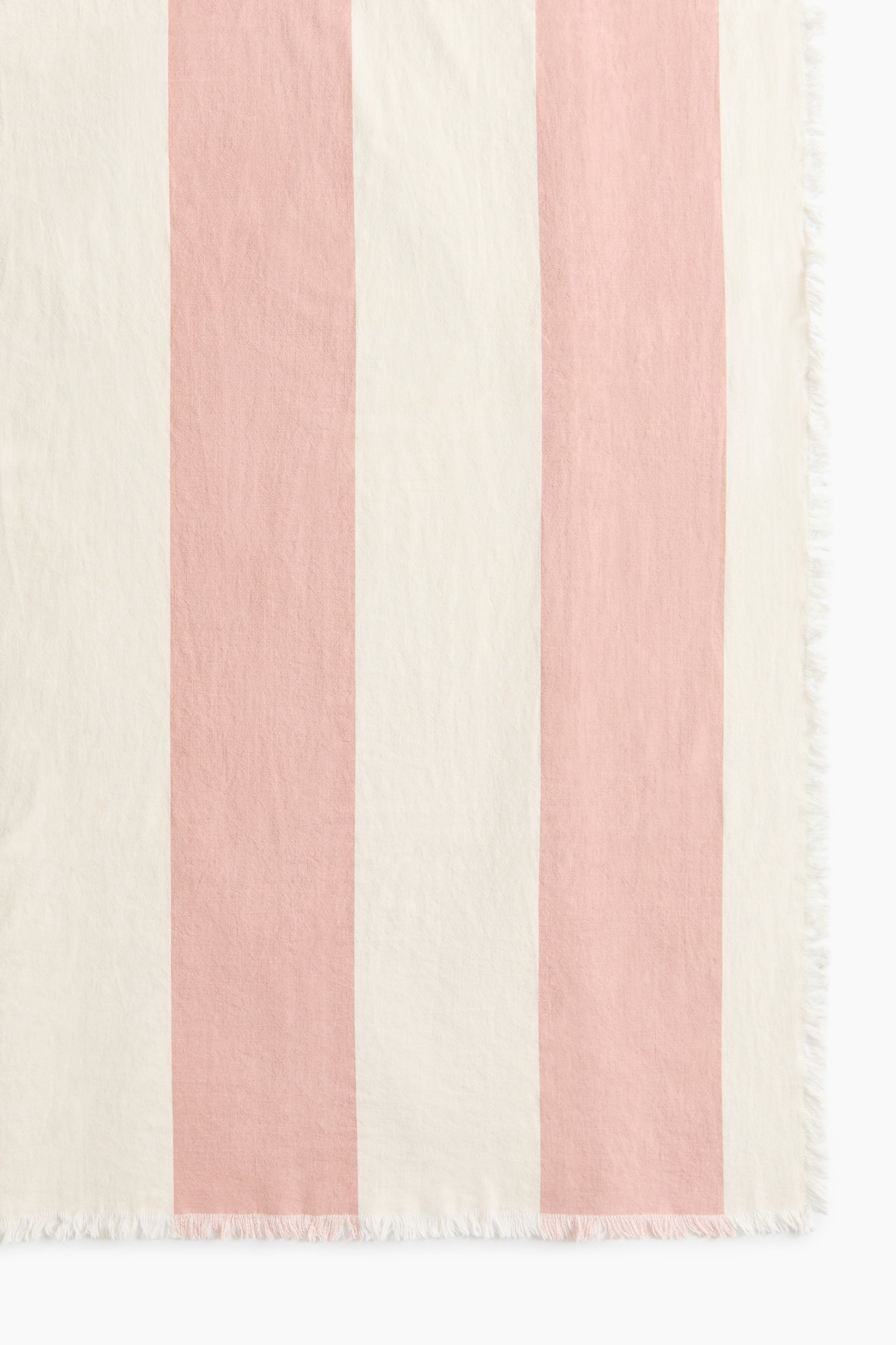 כיסוי מיטה מכותנה עם פסים - ורוד/קרם/בז'/קרם - 2