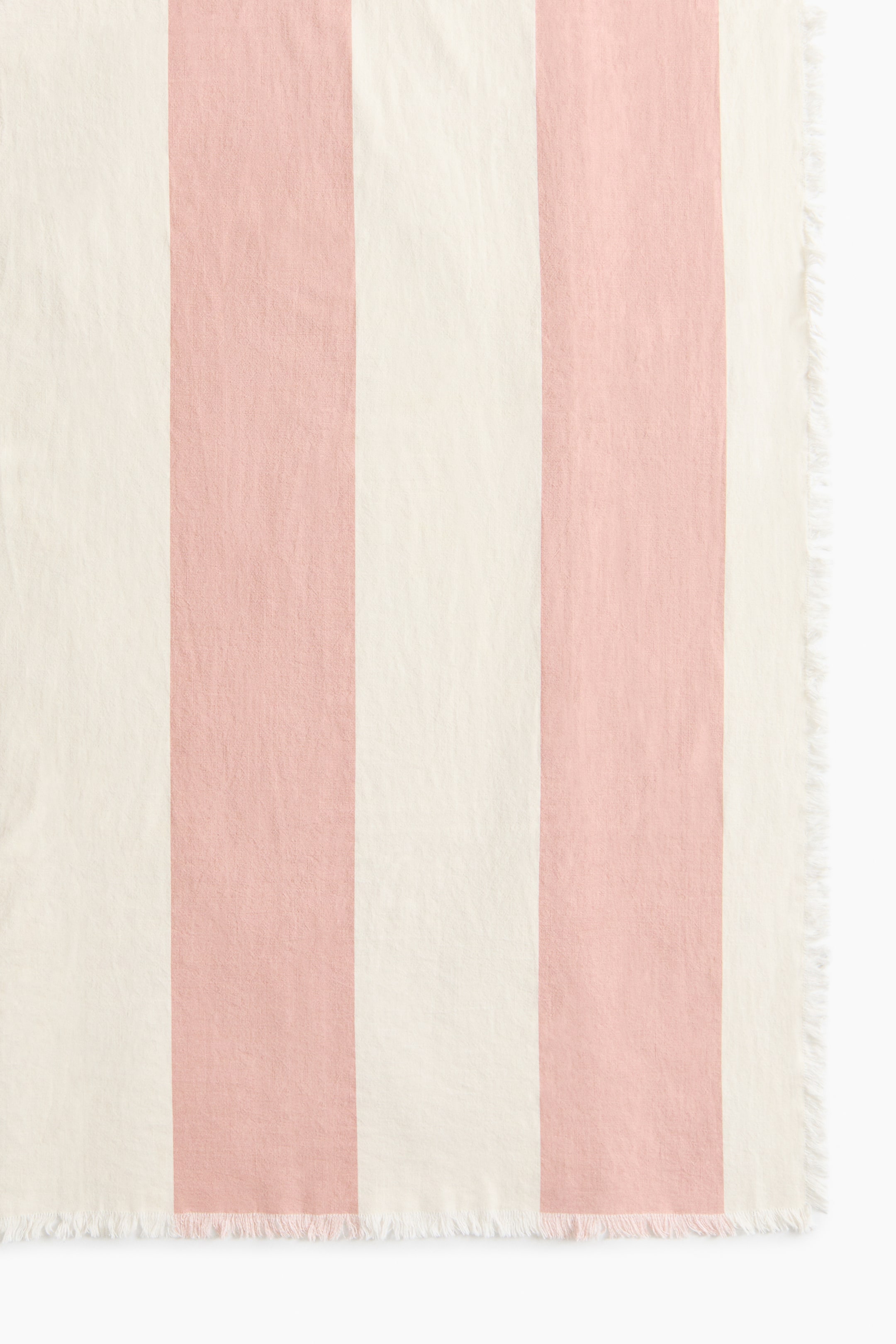 拡大画像を表示: ストライプコットンベッドカバー - ピンク／クリーム | H&M JP 2