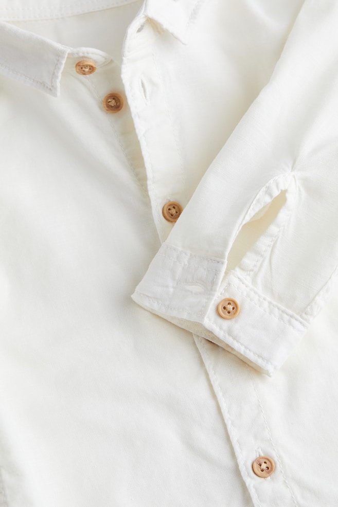 Cotton shirt - White/White/Multi striped/Beige/Checked - 2