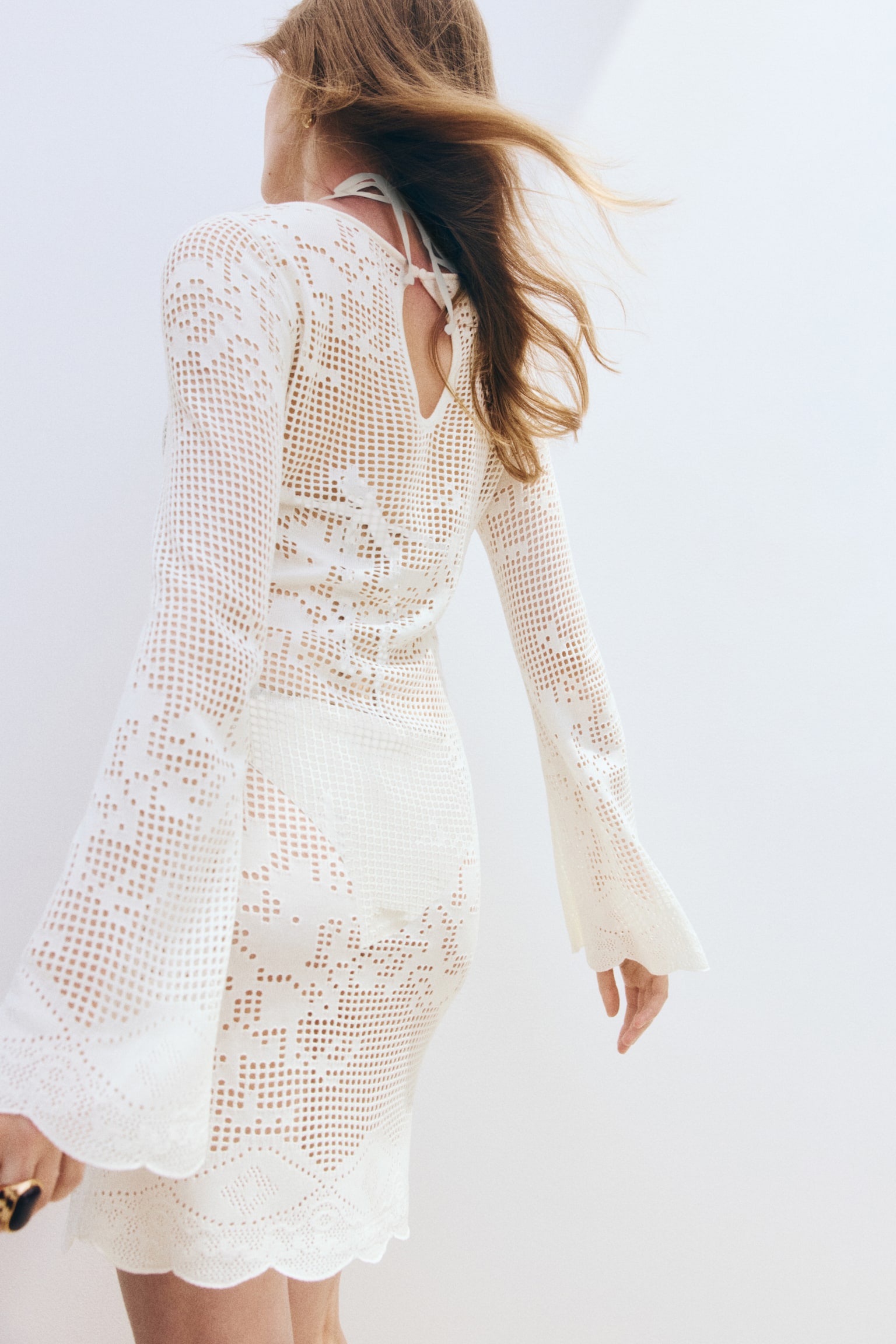 Kleid im Häkellook mit Motivdetails - 5