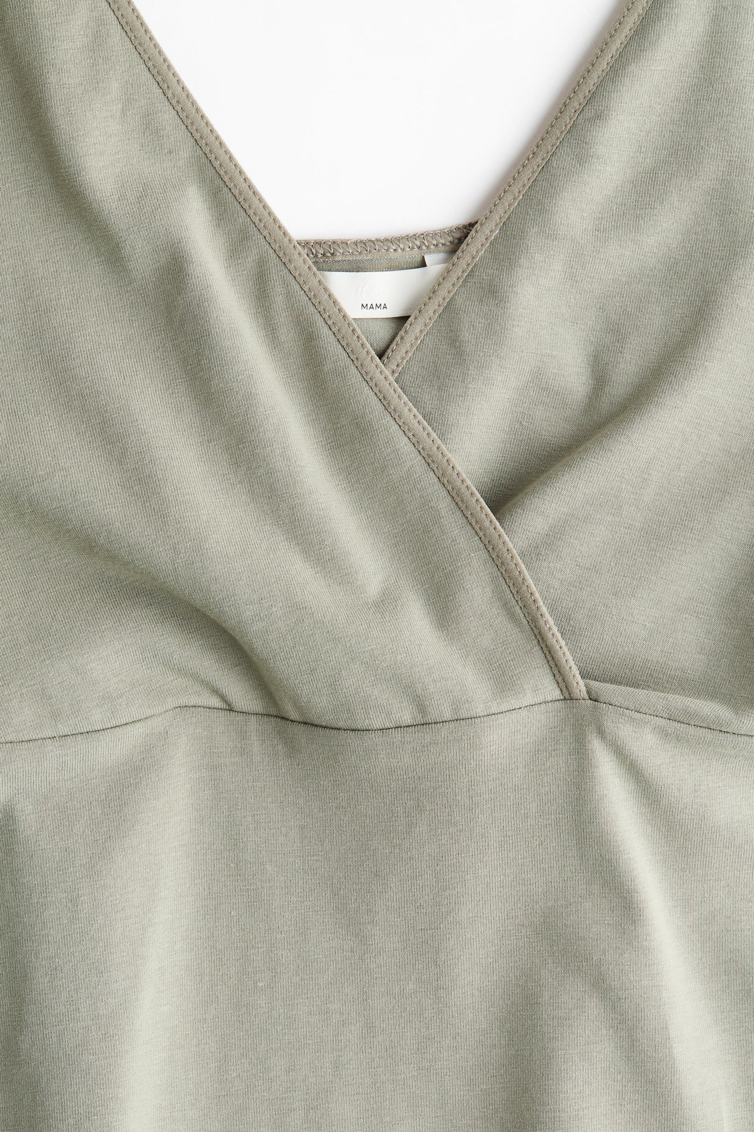MAMA Nursing vest top - Dusty green/Black/Grey marl - 2