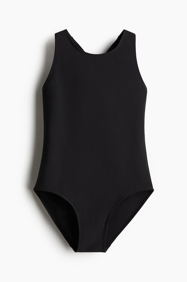 Sportbadeanzug mit Lycra® - Schwarz - 1