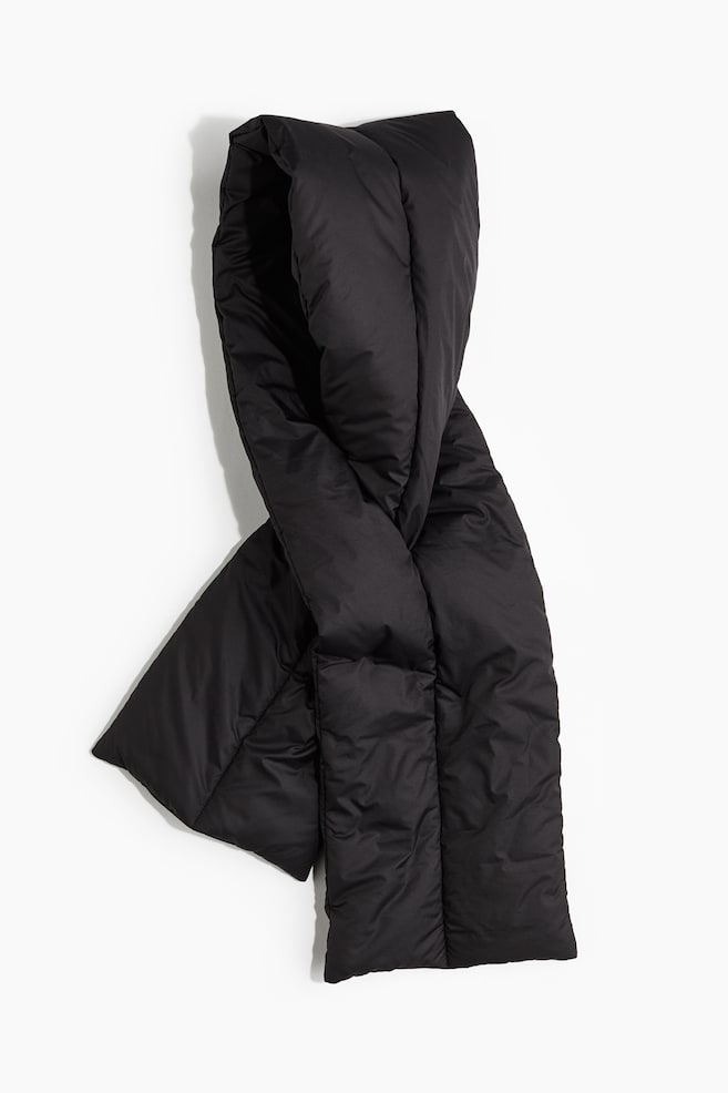 Padded keyhole scarf - Black - 1