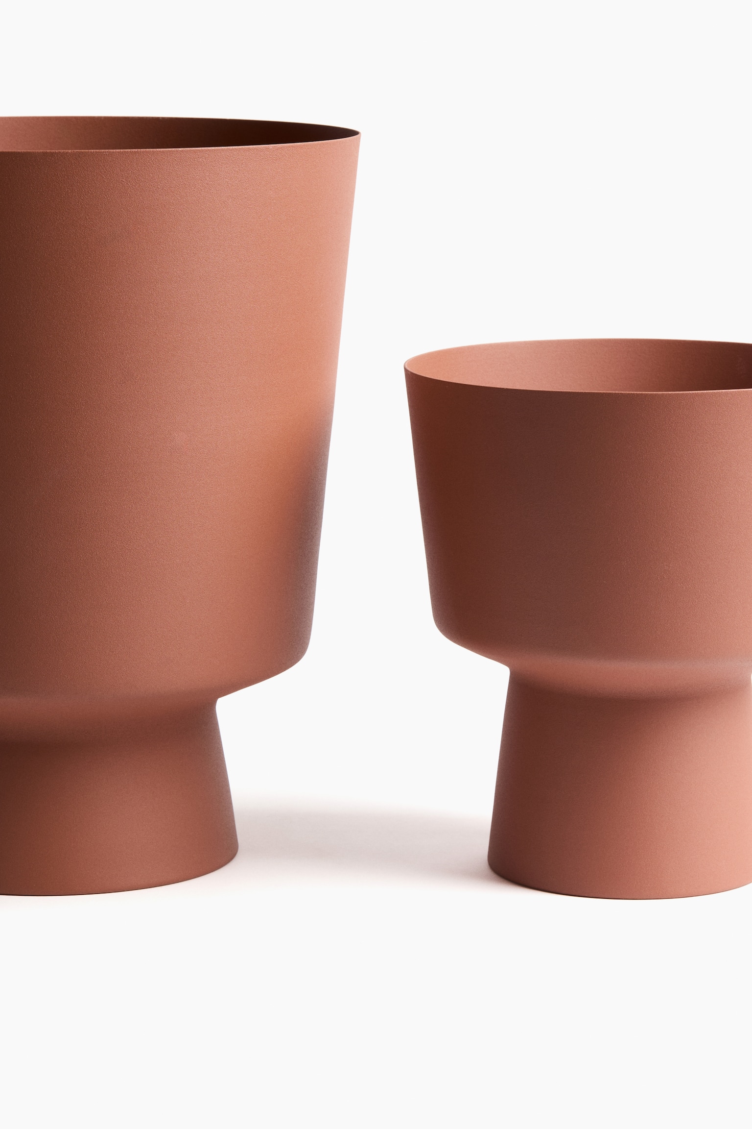 Large metal plant pot - Terracotta/Light beige/Dark brown - 3