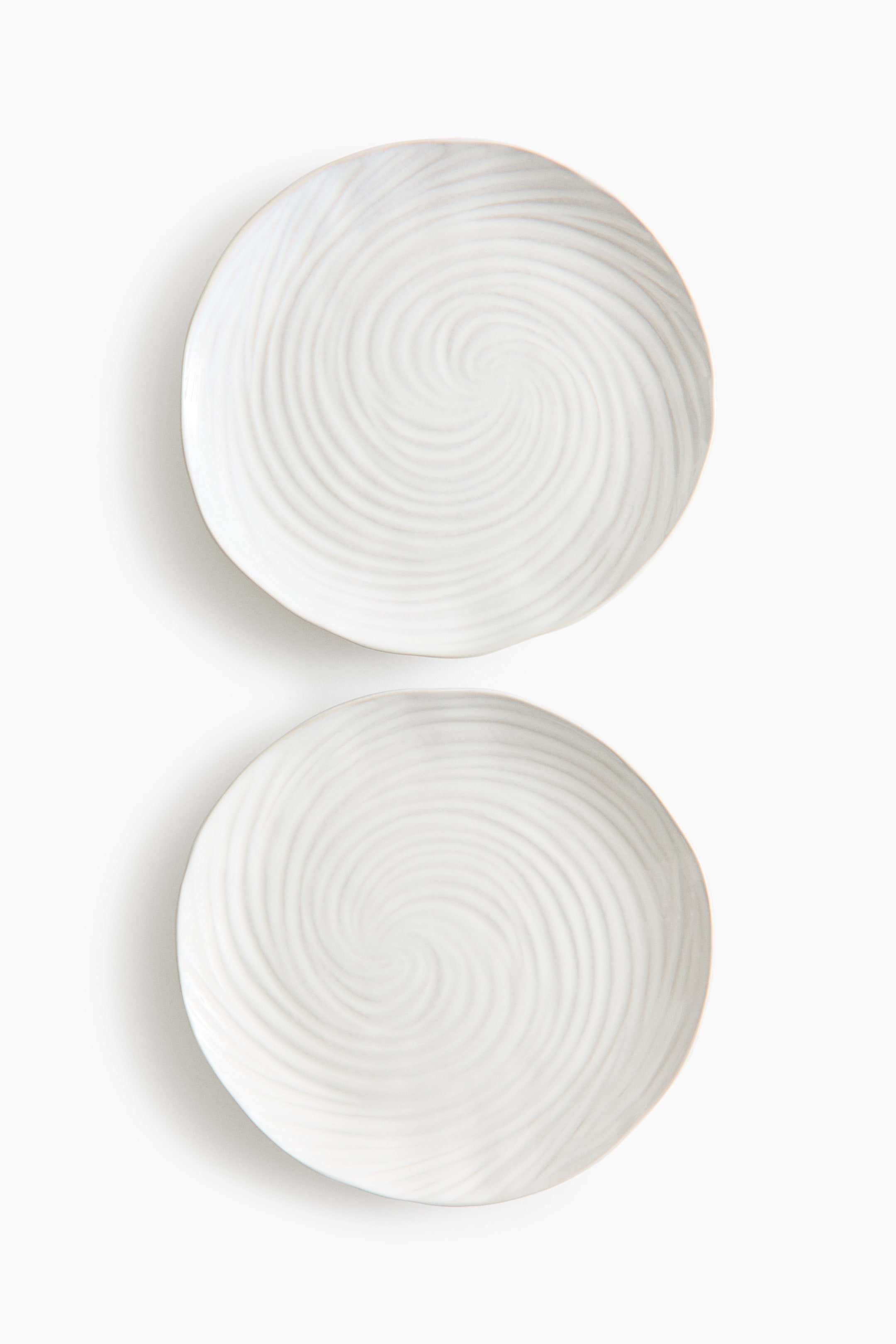 2-Pack Textured Stoneware Dinner Plates