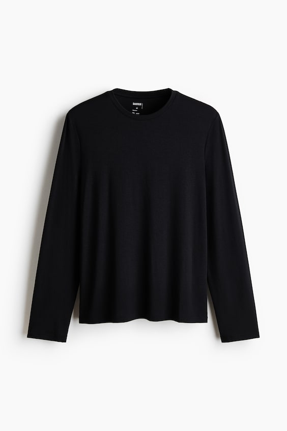 Мужские футболки H&M Warming Regular-Fit Long-Sleeved T-Shirt