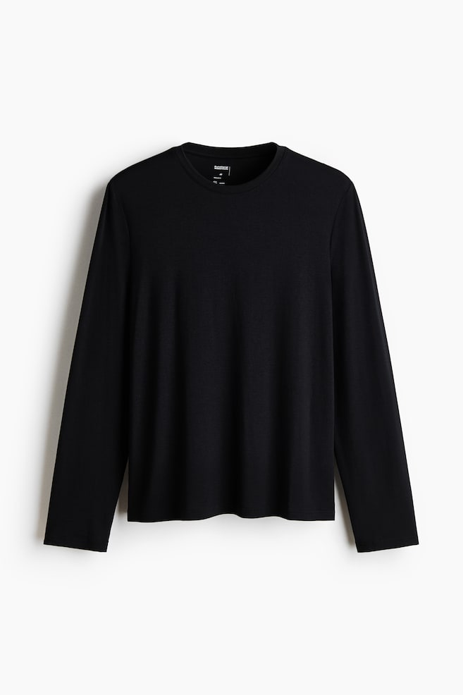 T-shirt a maniche lunghe Warming Regular Fit - Nero/Bianco - 1