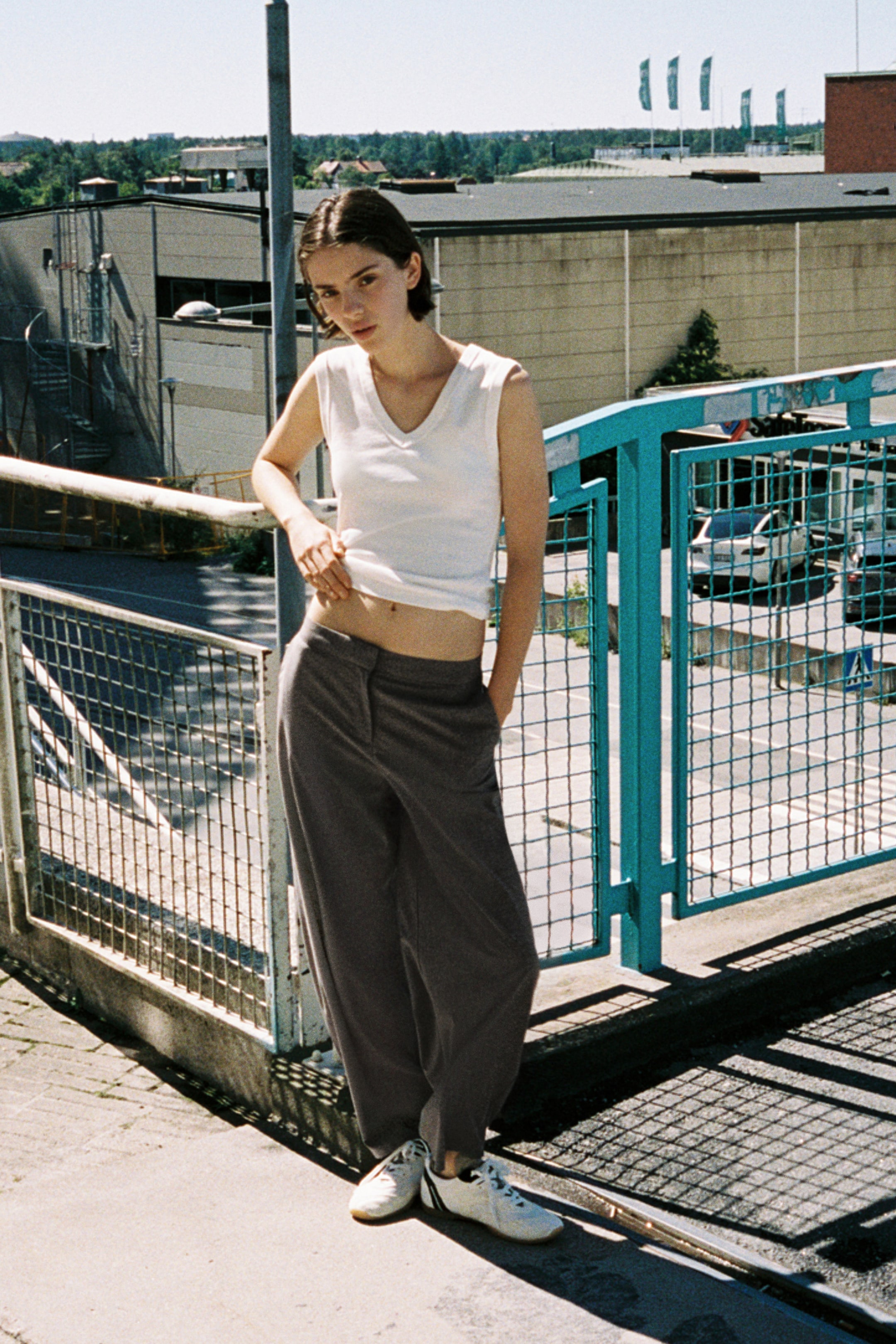 Dressy Barrel-Leg Pants