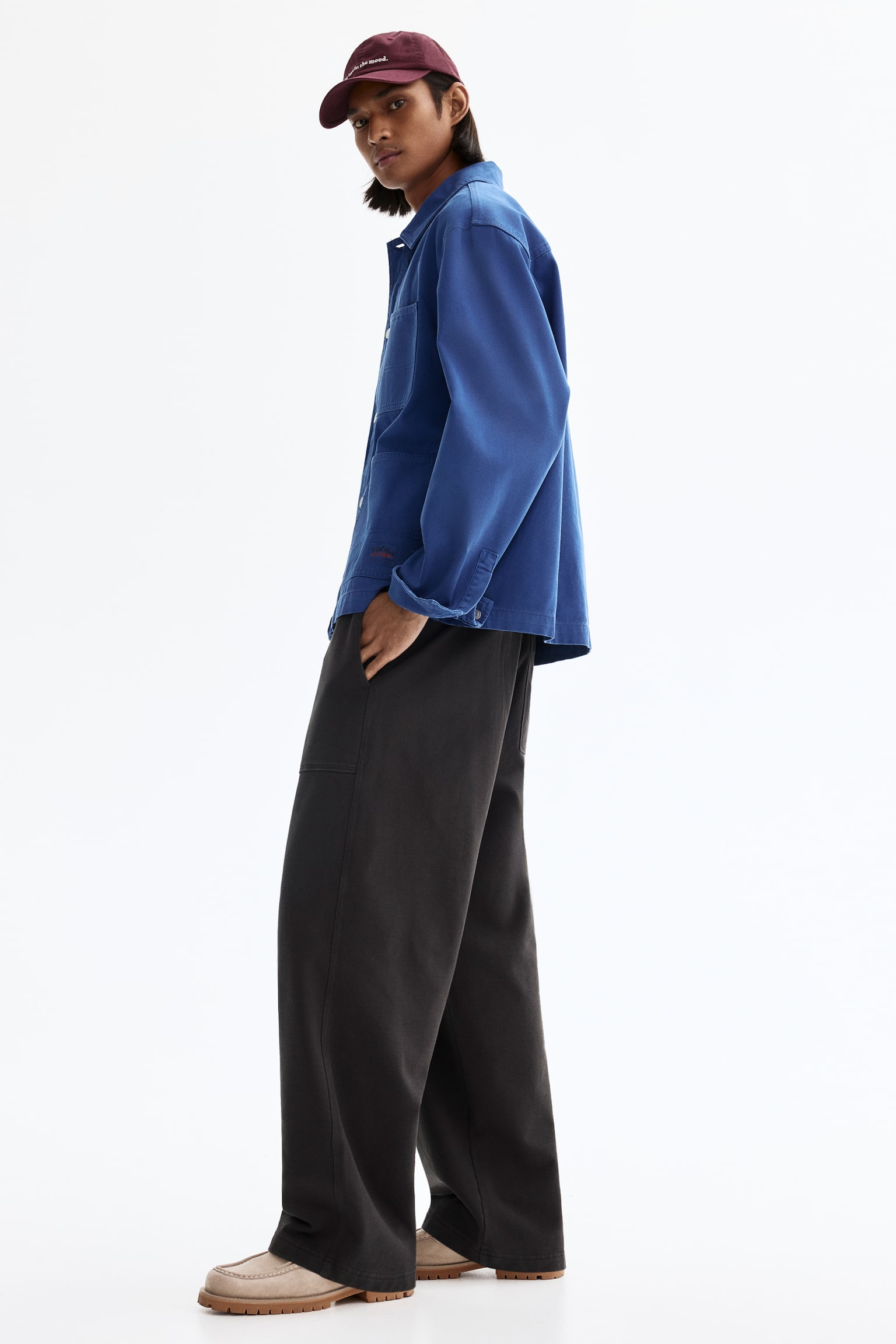 Relaxed Fit Cotton joggers - Dark grey/Dark beige - 6