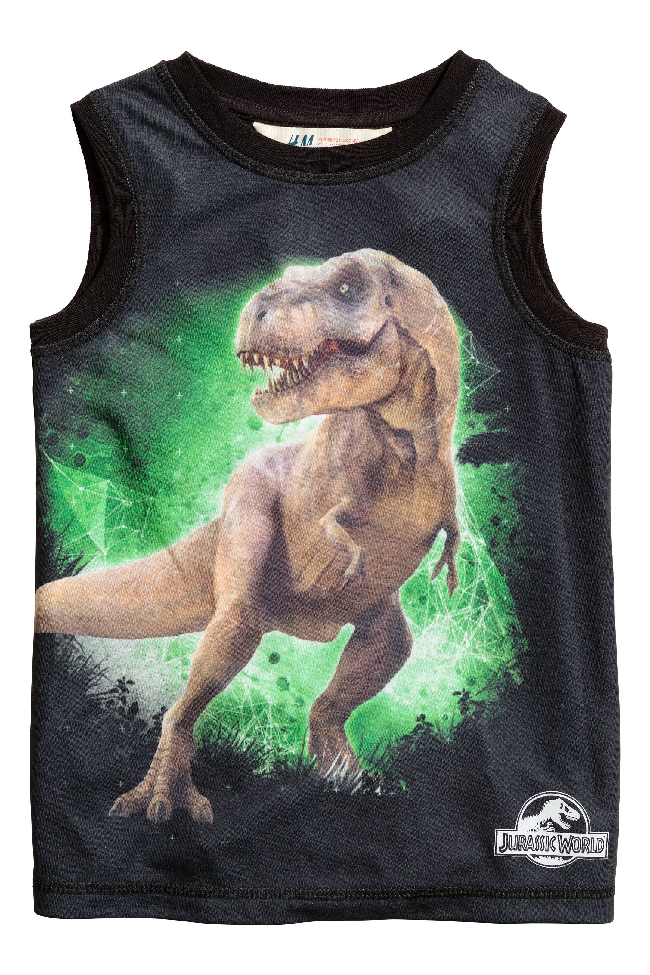 View larger image: Printed vest top - Black/Jurassic World - Kids | H&M GB 1