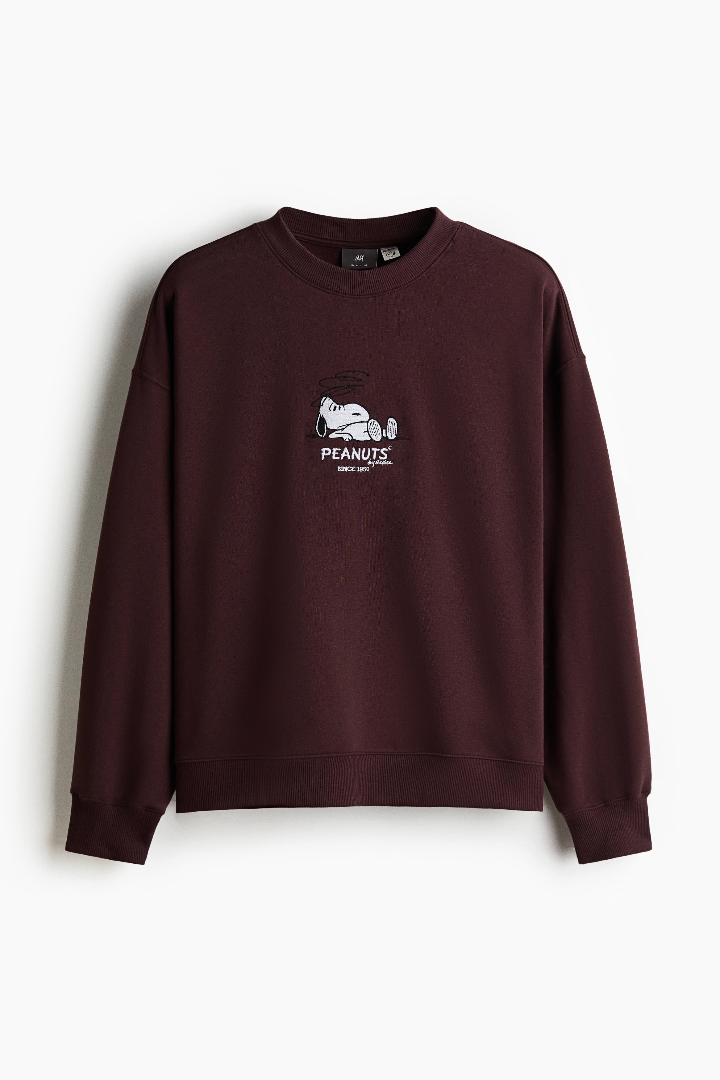Felpa con stampa Oversized Fit - Viola scuro/Snoopy/Grigio chiaro mélange/NBA/Blu navy/NBA/Nero/NBA/Verde bosco/Vincent van Gogh/Verde/Snoopy/Verde/Keith Haring