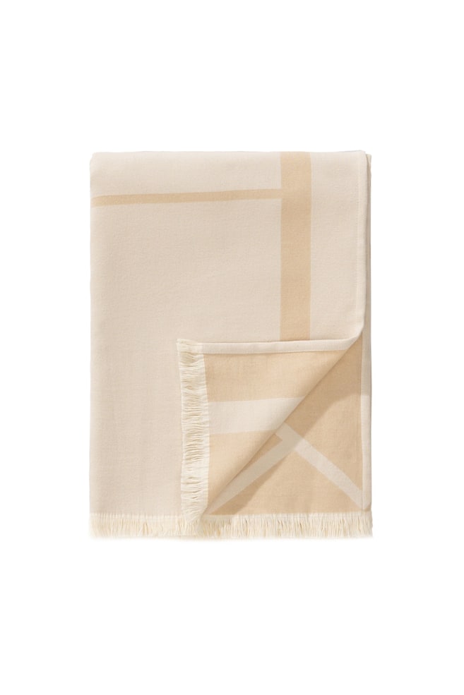 Plaid En Coton Luan - Crème/beige/Noir & Blanc - 1