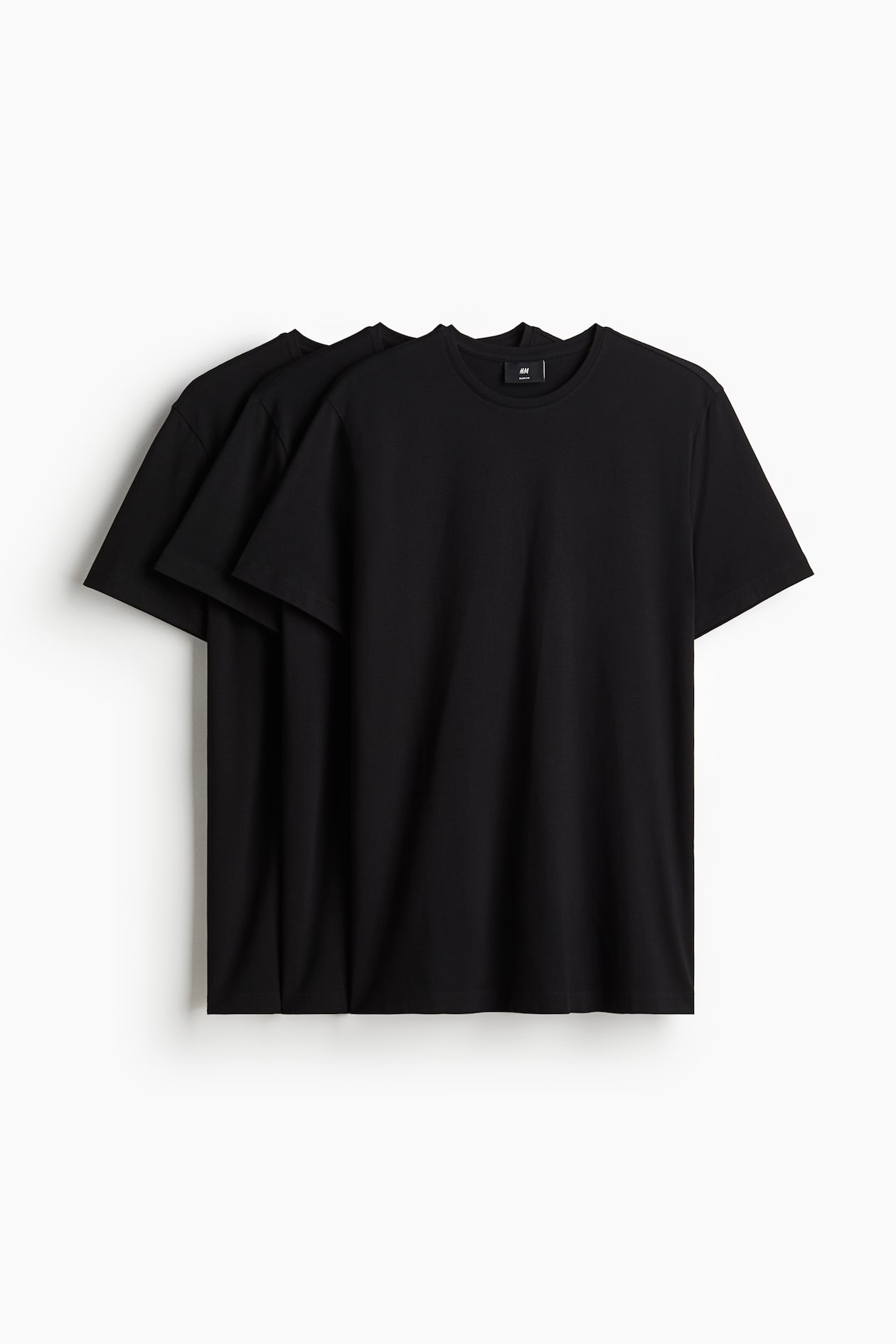 Noir Basique T Shirt Simple Noir Lot De T-shirts Slim Fit Noir