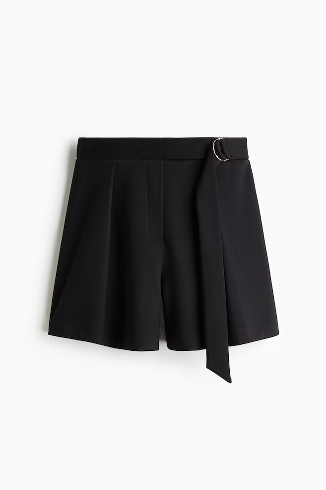 Belted Shorts - Black - 1