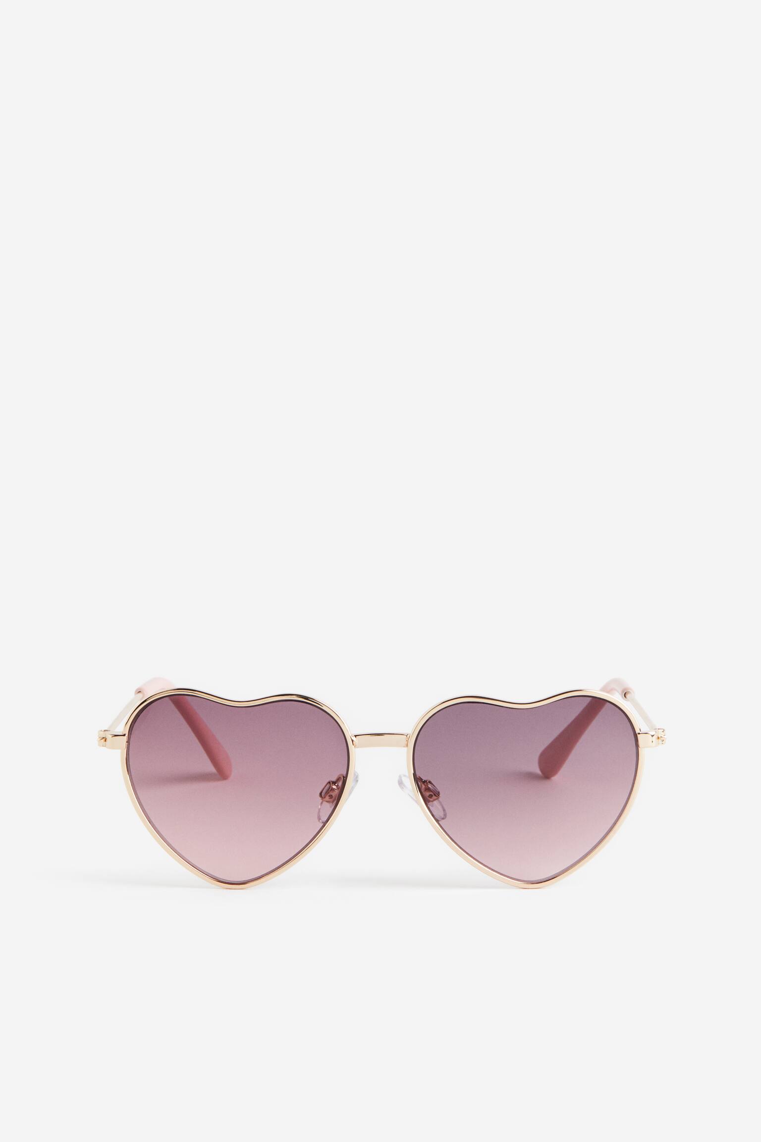 Heart-shaped sunglasses - Gold-coloured/Heart - 1