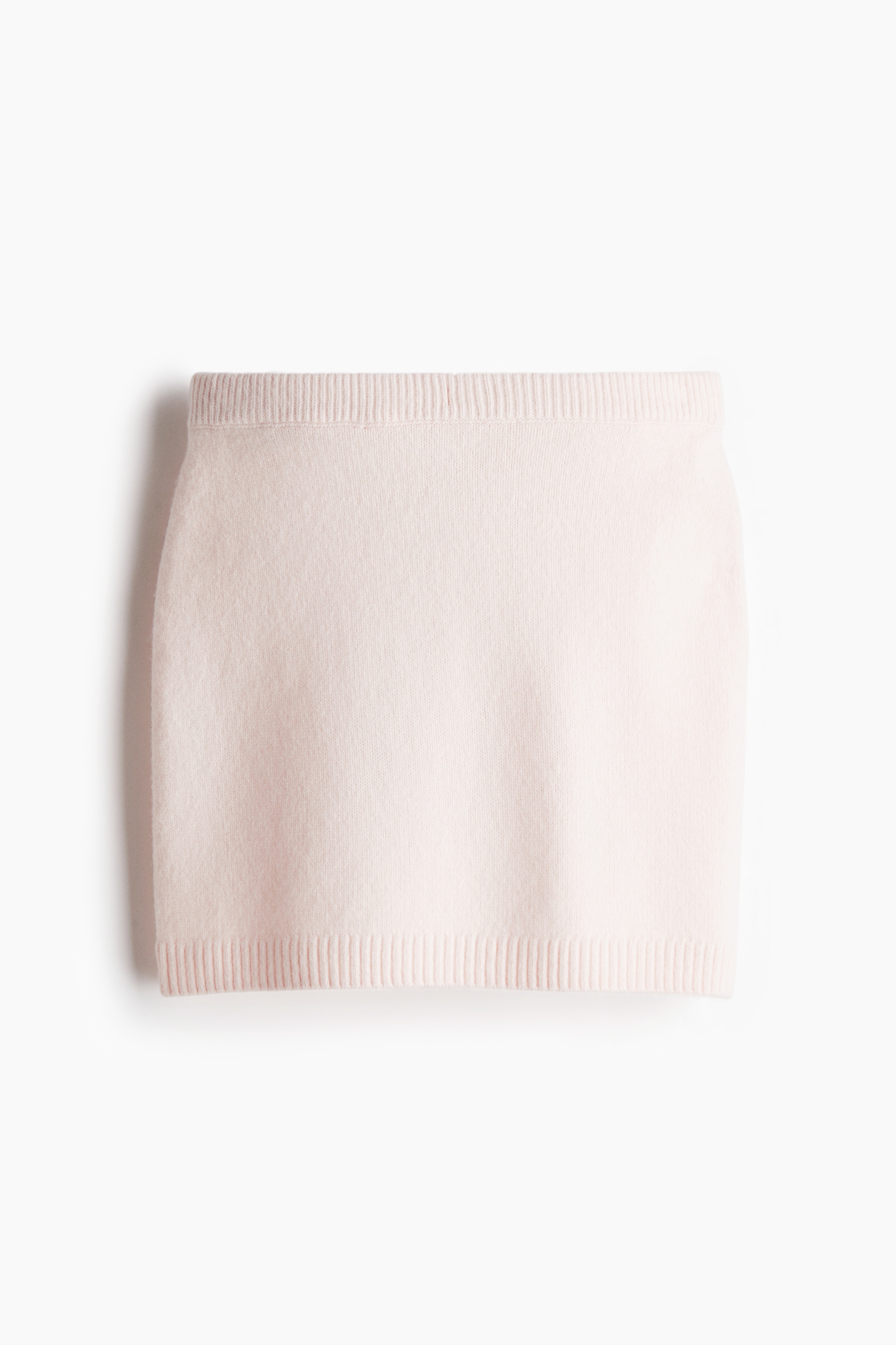 Naiset - Tiheäneuloksinen hame Haaleanroosa - Size: XXS - H&M