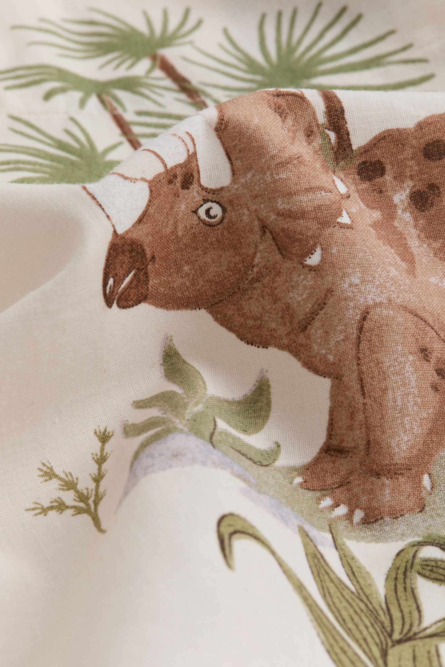 2-pack patterned cotton curtains - Light beige/Dinosaurs/White/Rainbows/Light green/Vehicles - 3