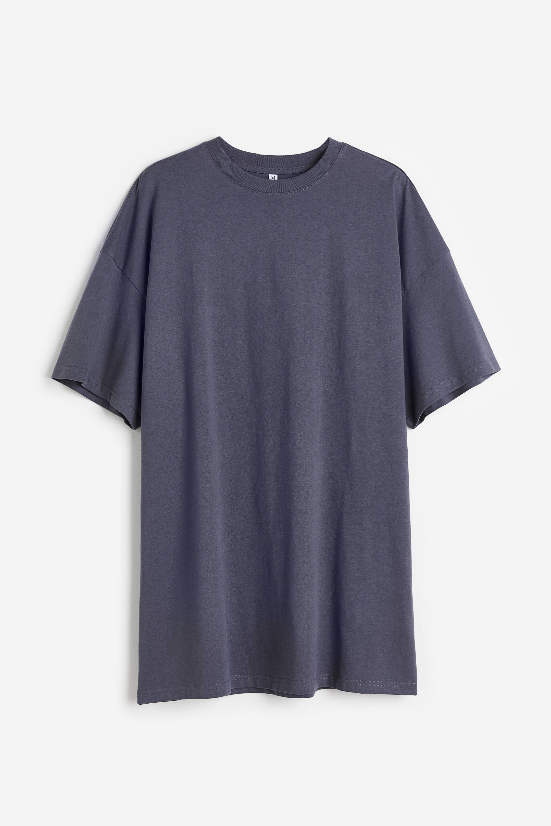 View larger image: H&M+ Oversized T-shirt dress - Dark grey - Ladies | H&M MY 1