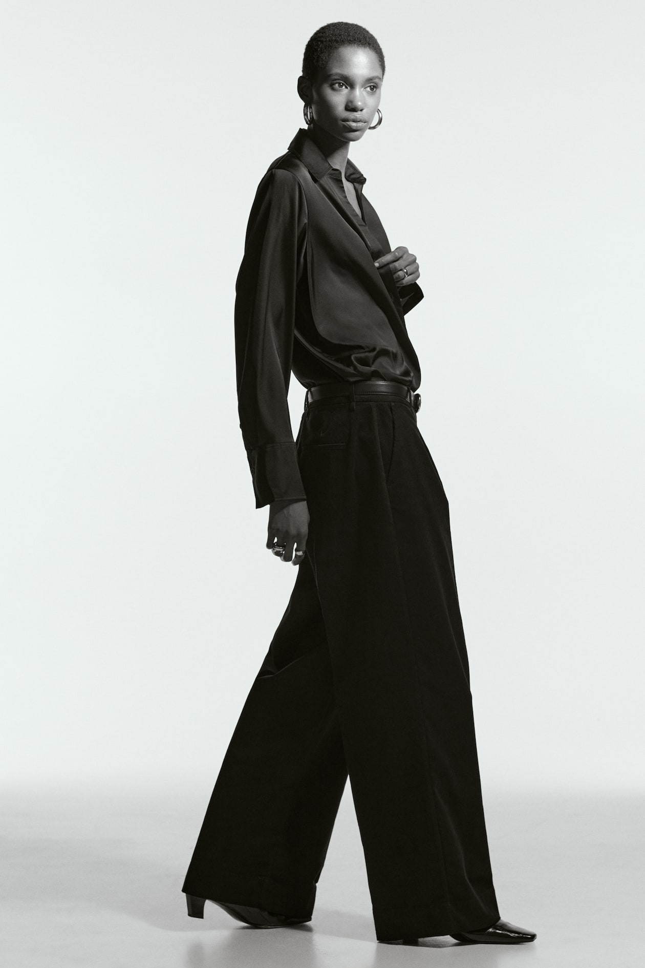 Wide-Leg Corduroy Pants