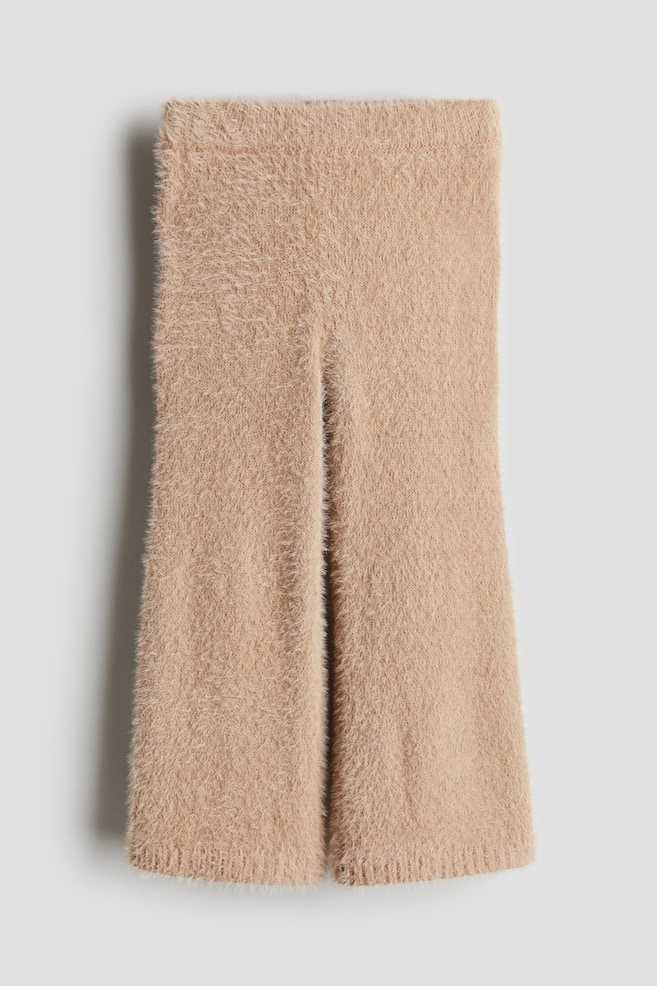 Fluffy-knit leggings - Beige - 1