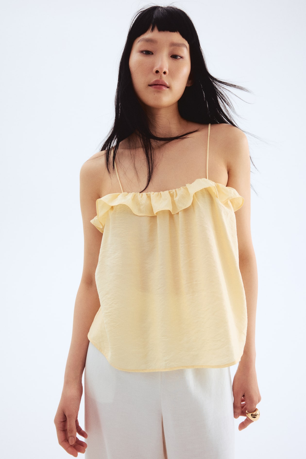 Ruffle-Trimmed Strappy Top - image 2