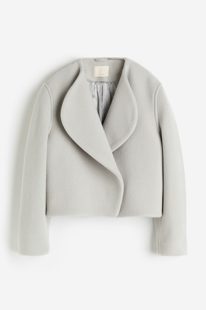 Wool-blend jacket - Light grey - 2