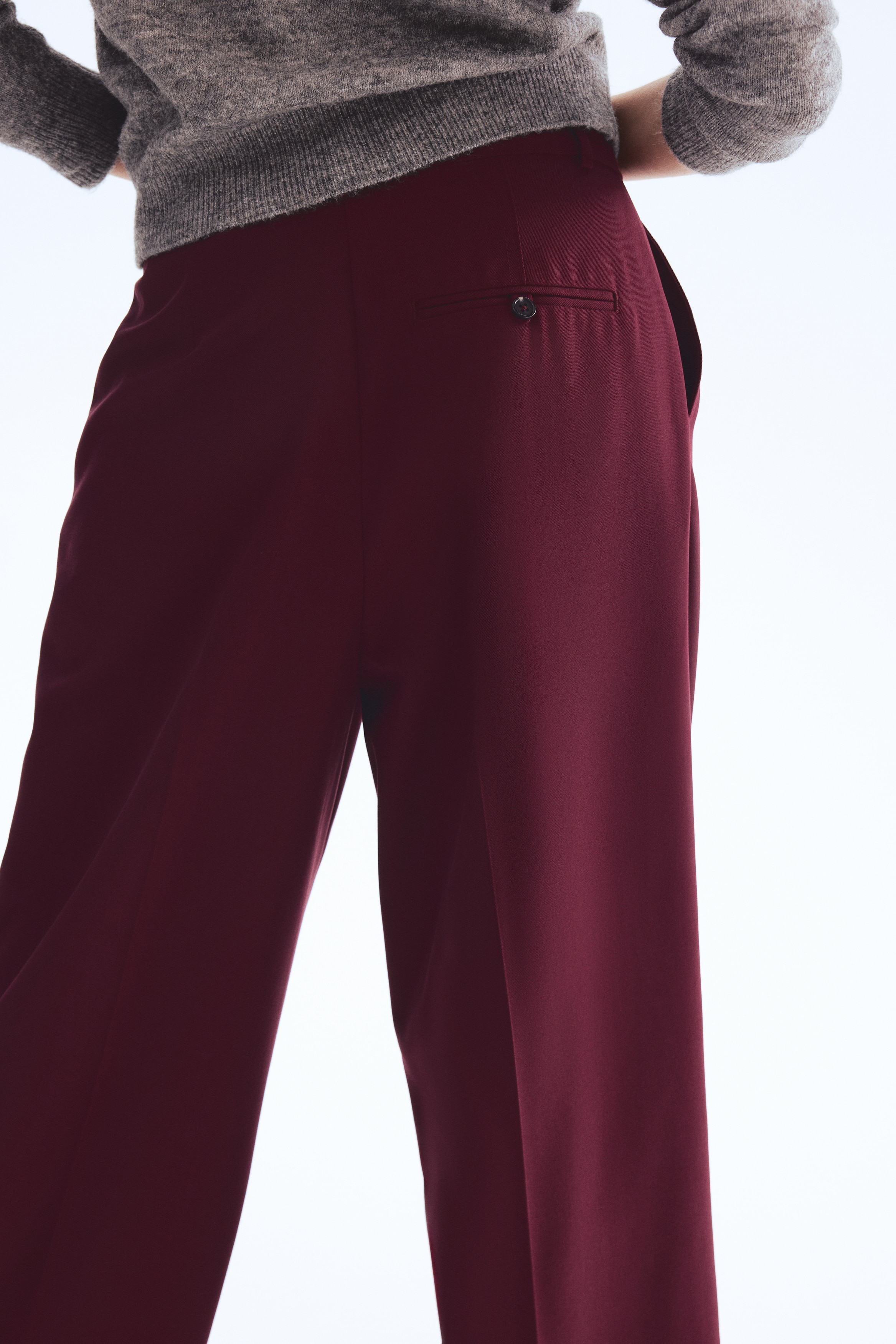 Wide tailored trousers
