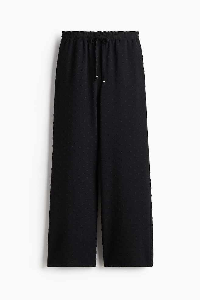 Plumeti drawstring trousers - Black - 1