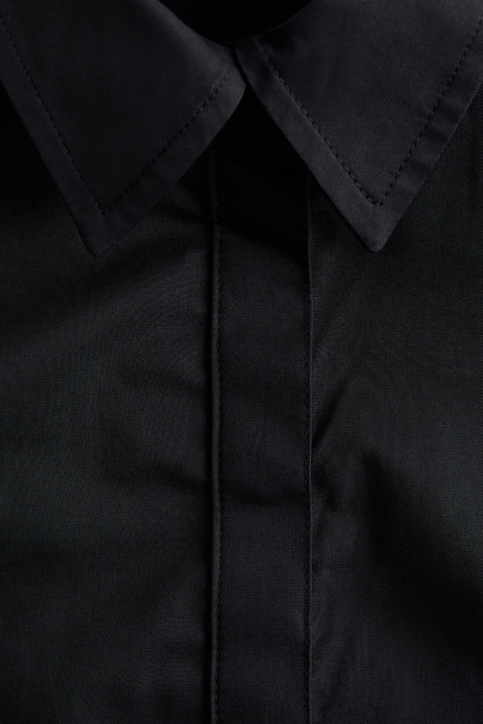 Женская рубашка H&M Poplin Peplum, цвет: Чёрный — фото 6