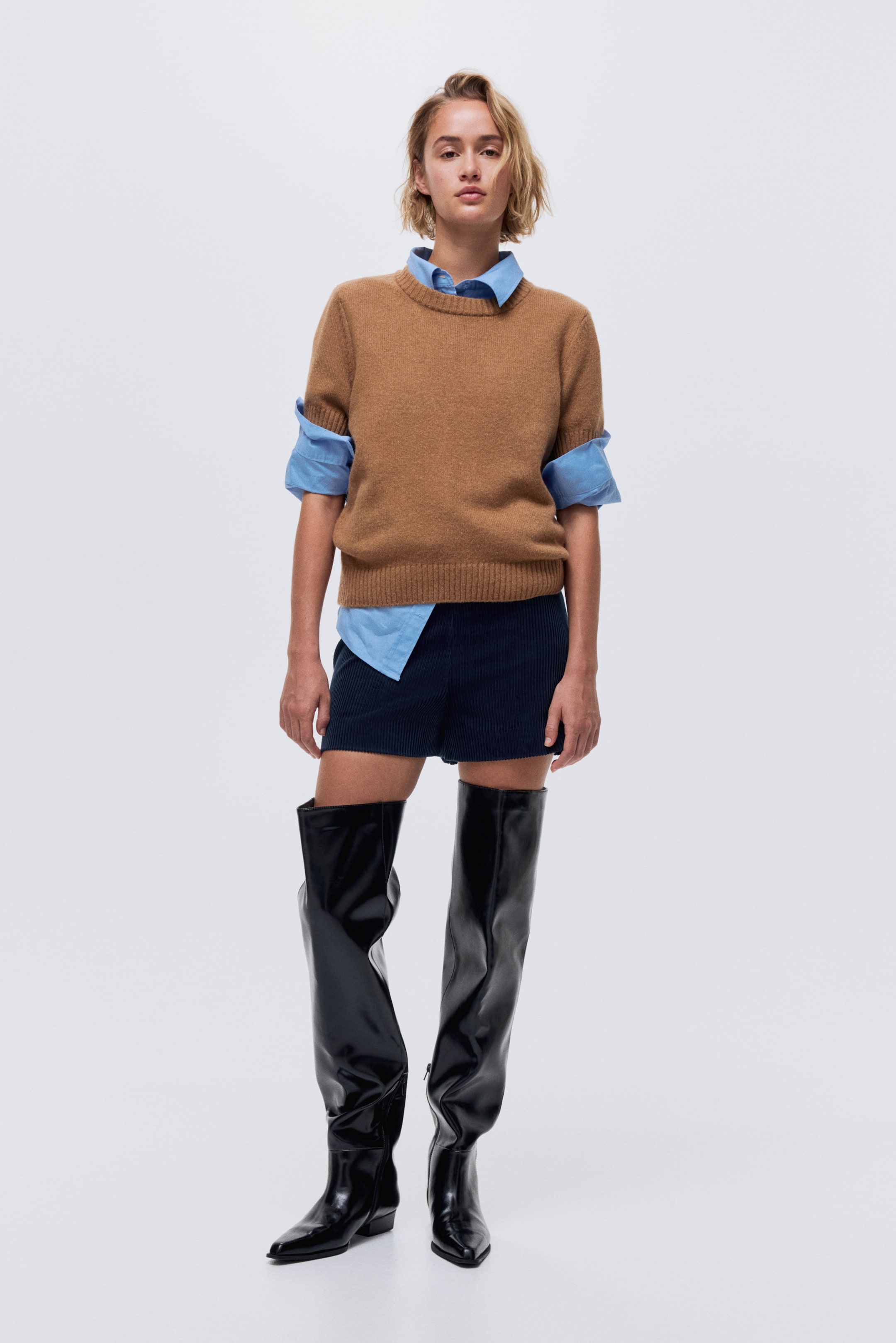 Ver imagen más grande: Minishorts de pana - Azul oscuro - MUJER | H&M ES 2