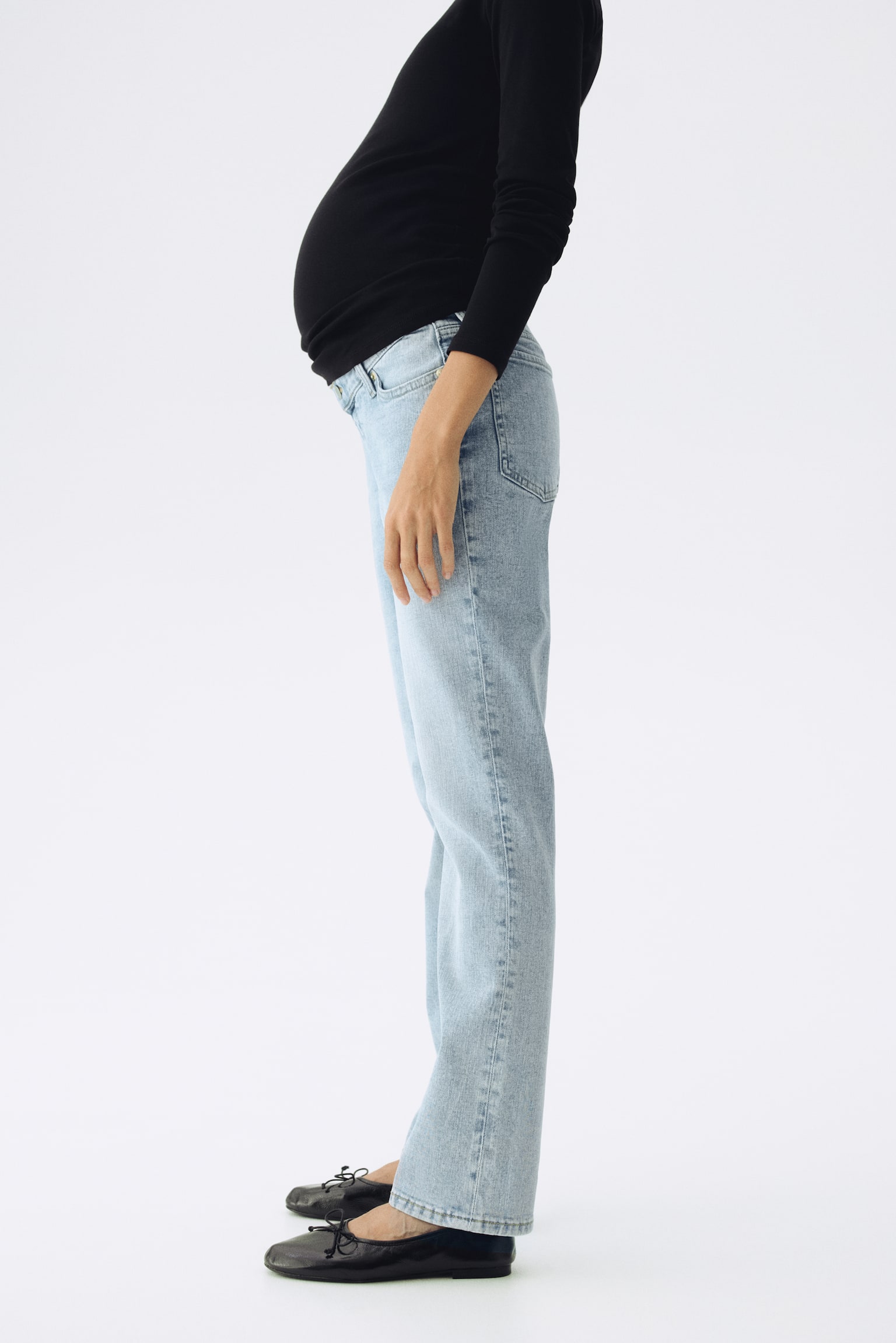MAMA Slim Straight High Jeans - Jasnoniebieski denim/Ciemnoszary denim/Ciemnoniebieski denim - 5