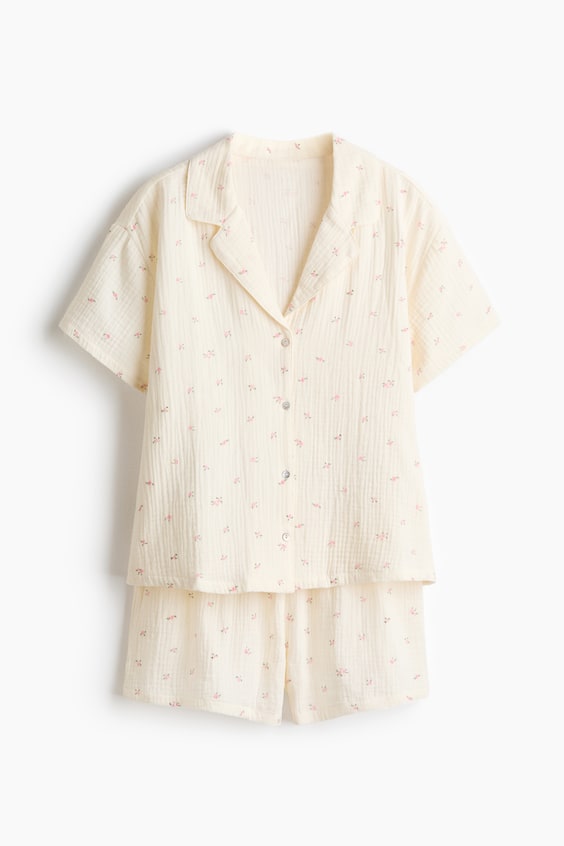 Женская пижама H&M из хлопкового муслина