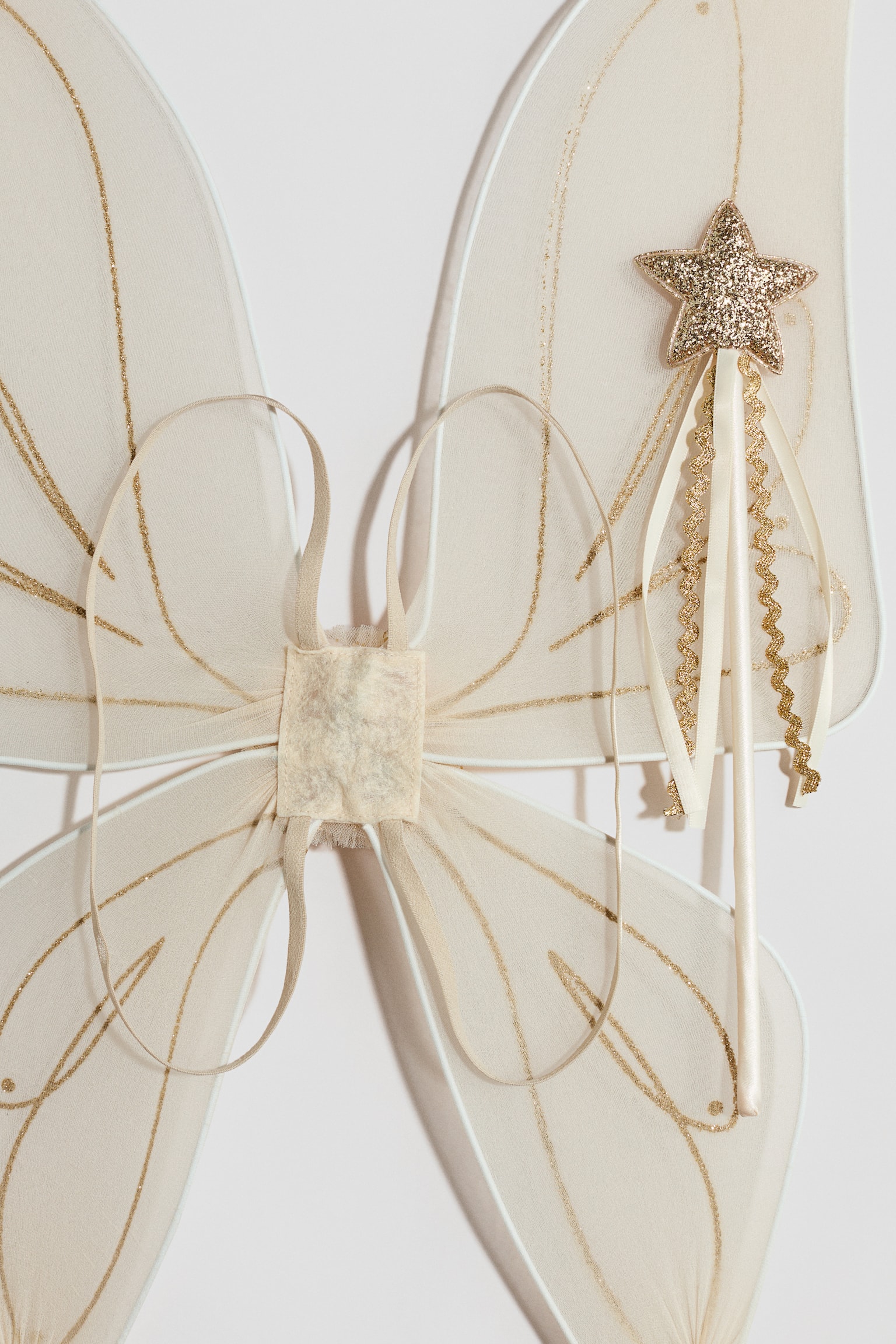 Kétrészes jelmezszárny-szett - Világosbézs/aranyszínű/Rózsaszín - 4