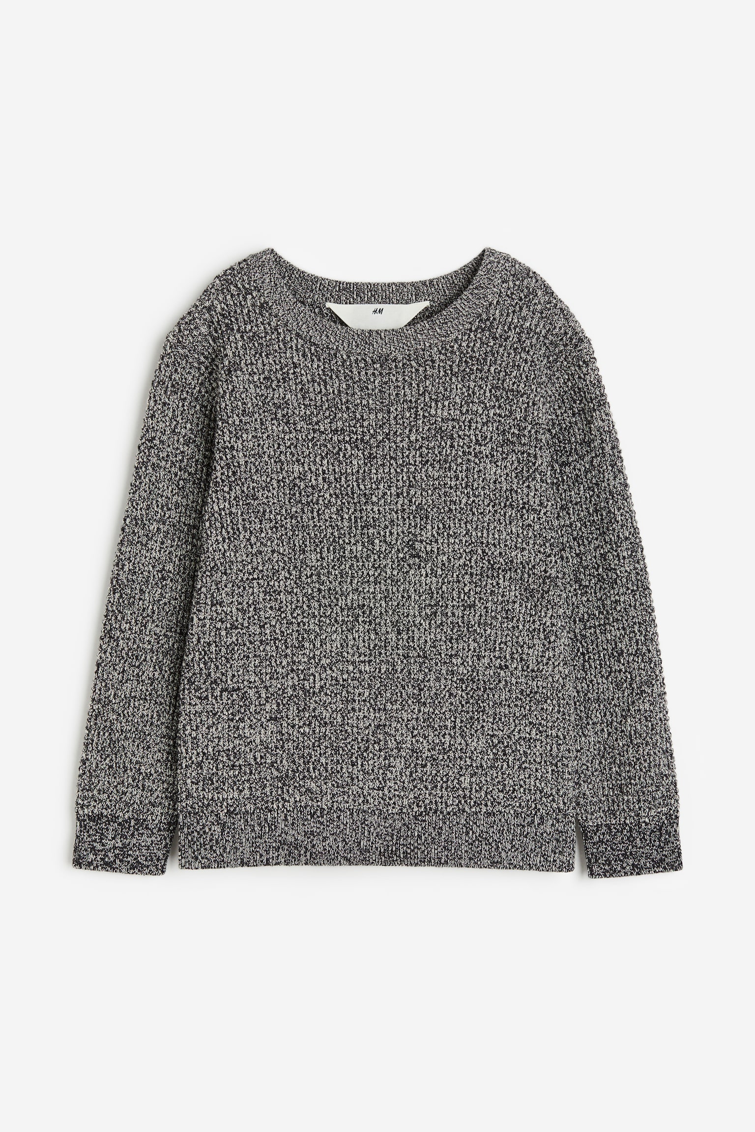 Waffle Knit Sweater - Black marle/Dark green/Natural white/Dark brown/Dark blue marle - 1