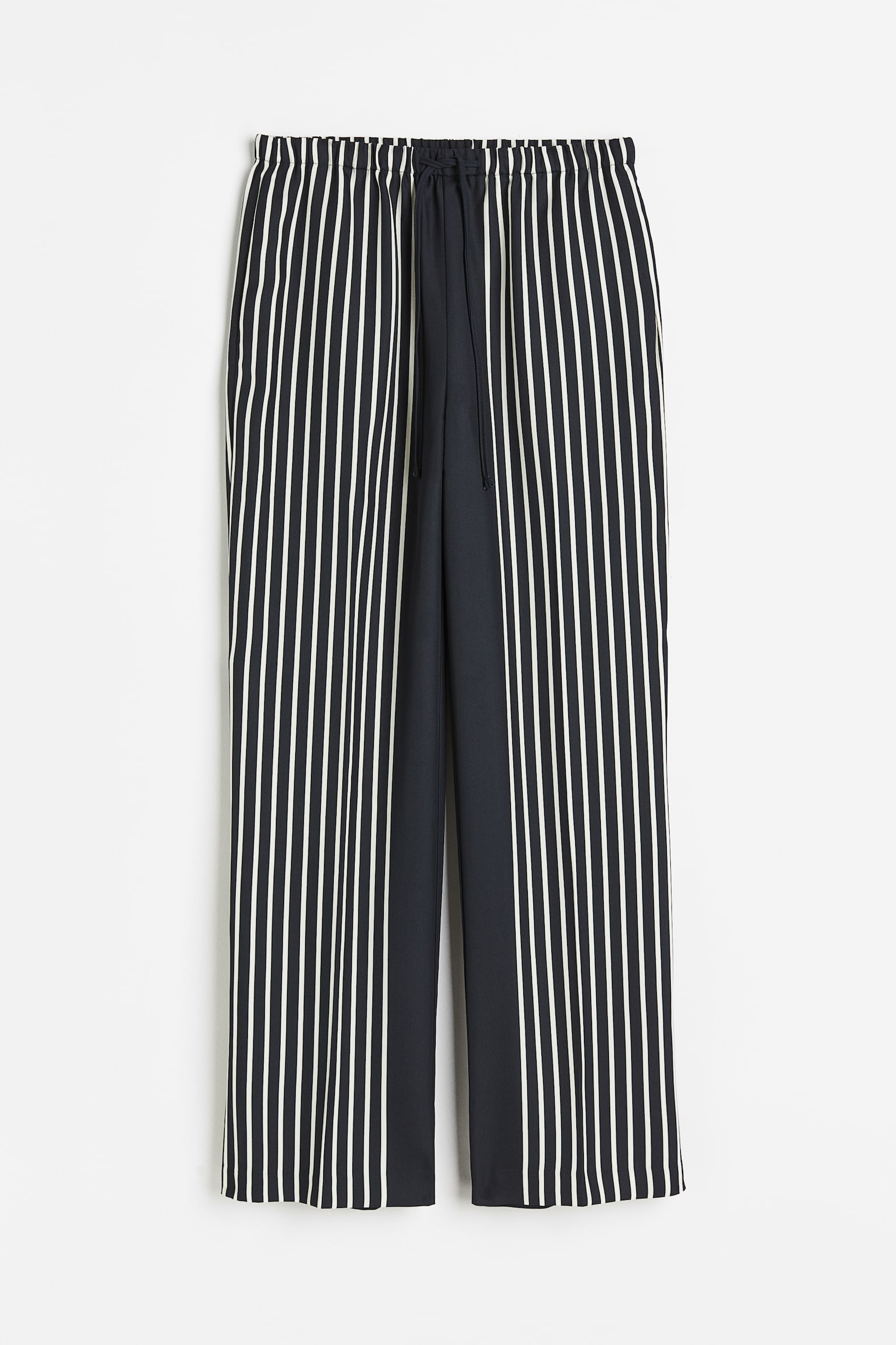 Wide trousers - Navy blue/Striped - 2