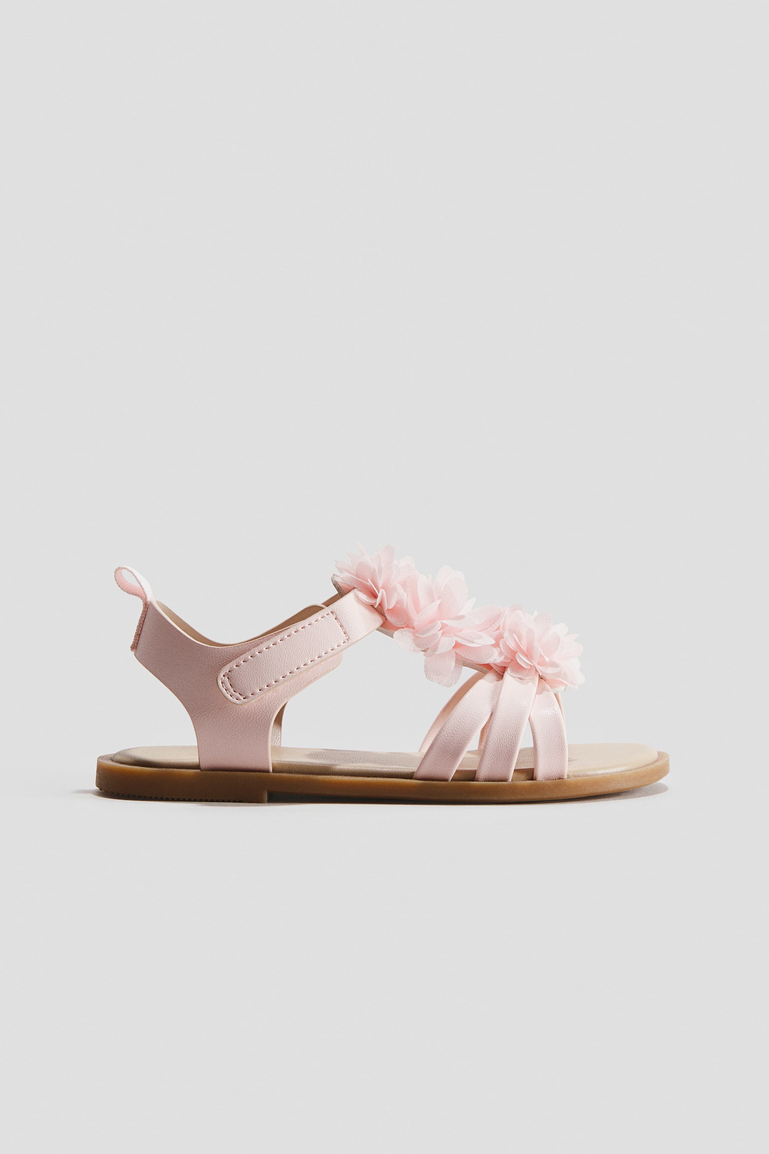 Sandales avec application-Rose/fleurs - 3