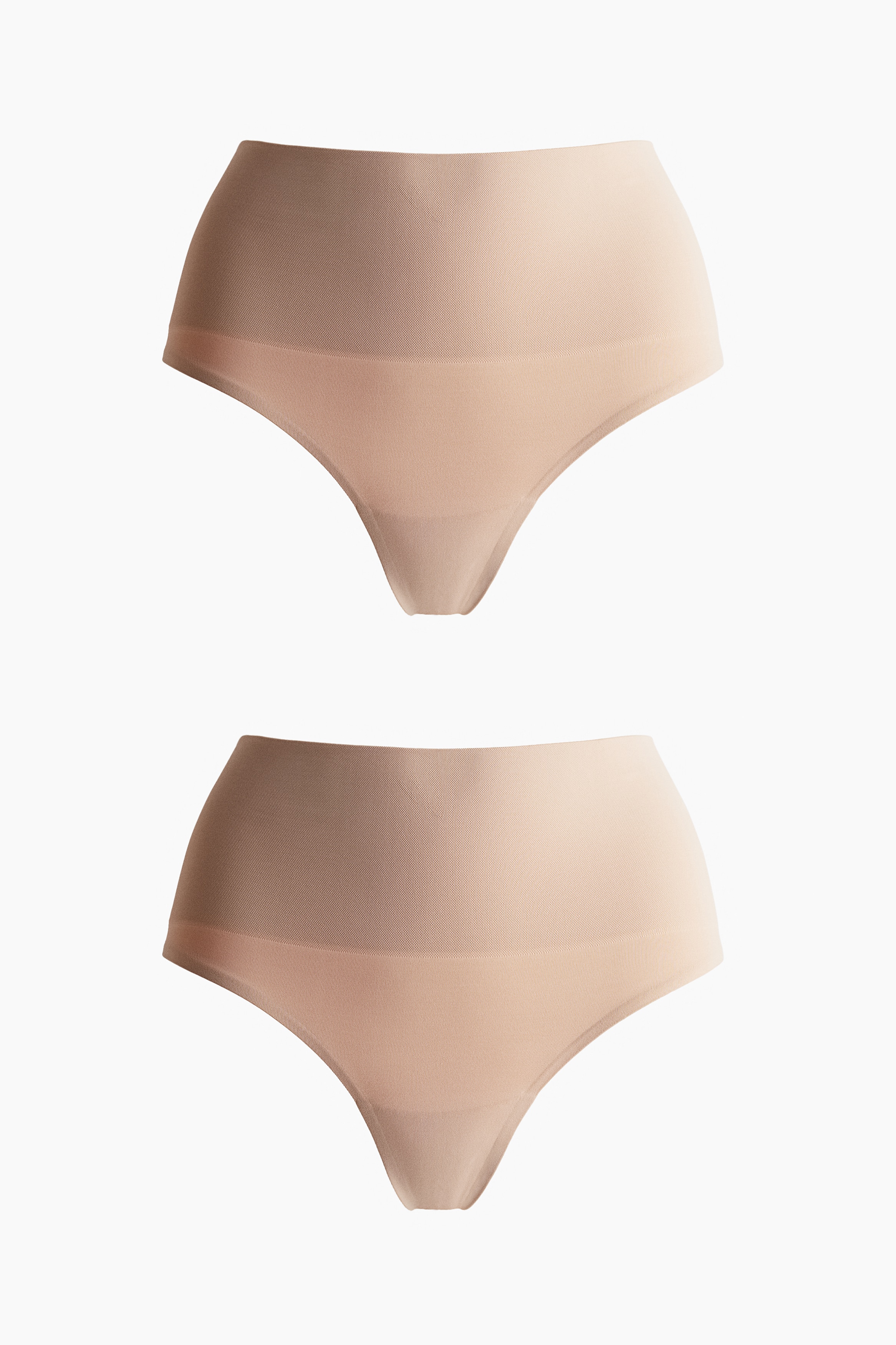 2-pack Seamless Light Shape G-strings - Beige/Dark brown/Brown