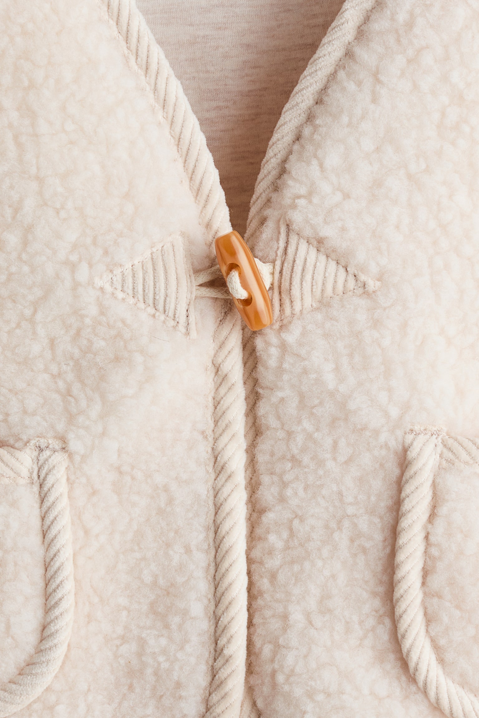 Детский жилет H&M Teddy Fleece Vest, цвет: Светлый бежевый — фото 6