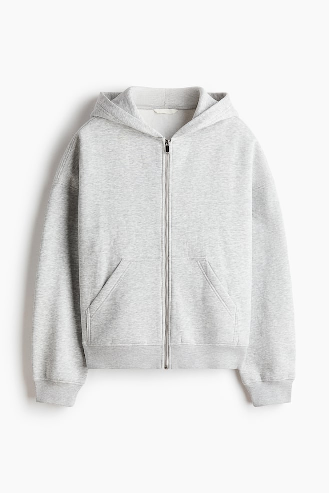 Hooded Jacket - Light gray melange/Black/Dusty purple melange/Light pink/Dark brown - 1