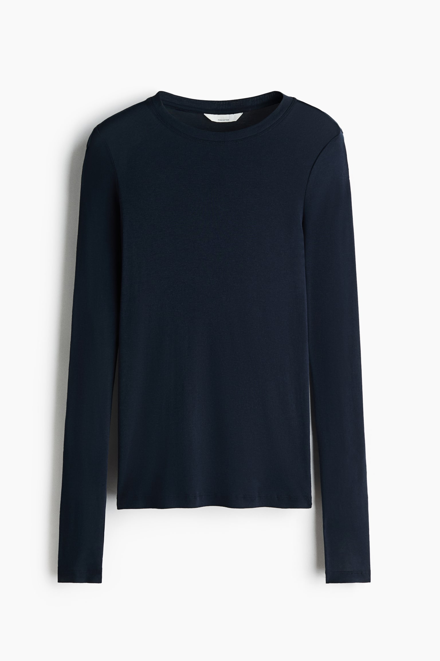 Pima cotton jersey top - Navy blue/Black/Brown/Light beige/Dark dusty pink/Pale yellow/White/Beige/Dark khaki green - 2