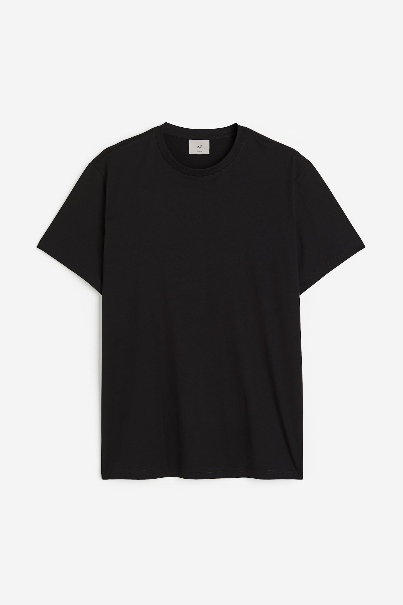 Regular Fit Pima cotton T-shirt - Black/Light beige - 1