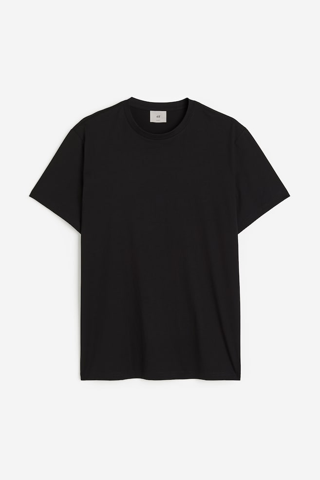 Regular Fit Pima cotton T-shirt - Black/White/Pale yellow/Dark green/dc/dc - 2